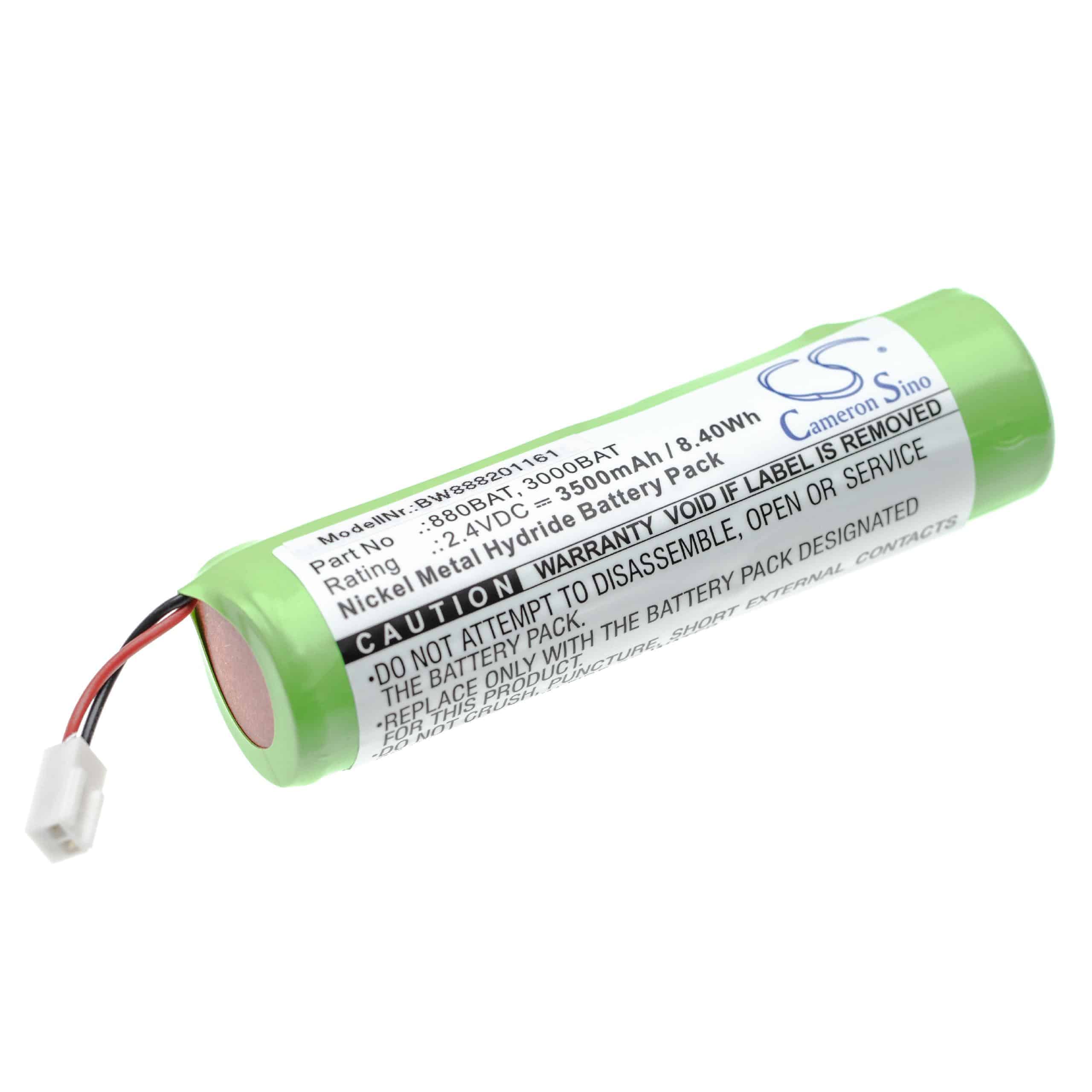 Laser Battery Replacement for NOVIPro 3000BAT, 880BAT - 3500mAh 2.4V NiMH