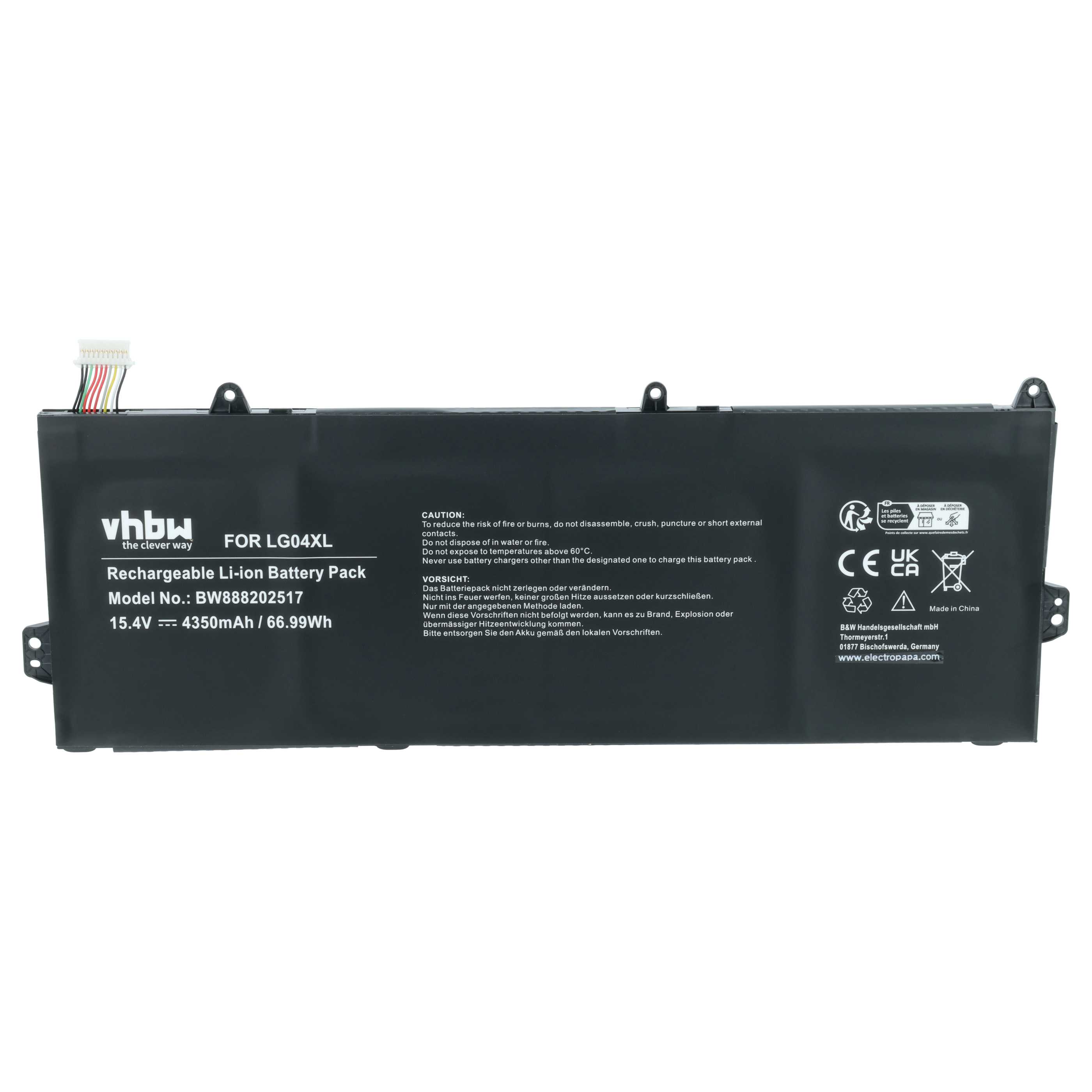 Akumulator do laptopa zamiennik HP HSTNN-IB8S, L32535-141, L32535-1C1, L32654-005 - 4350 mAh 15,4 V LiPo