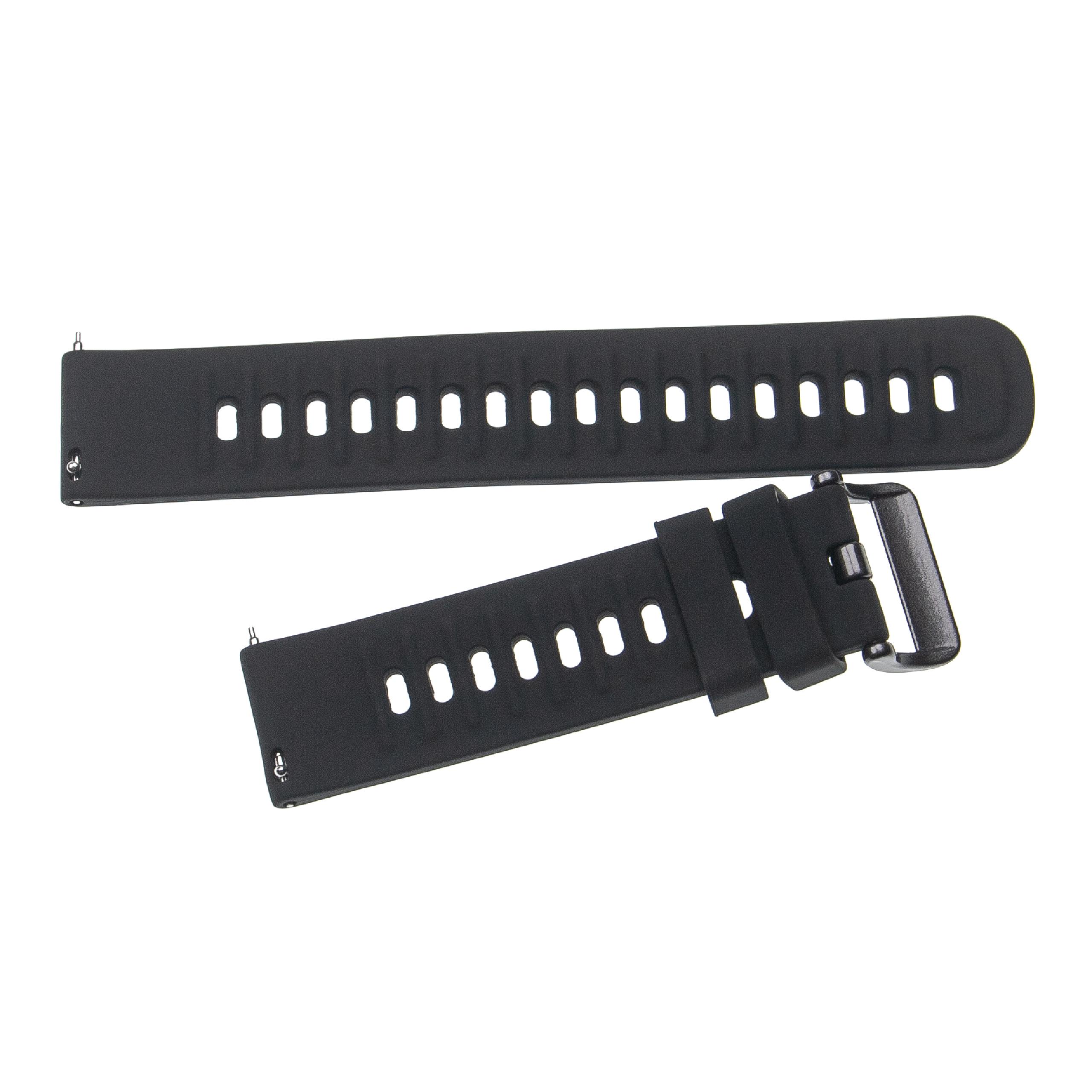 wristband for Amazfit / Asus / Vivowatch Smartwatch - 12 + 8.5 cm long, 20mm wide, silicone, black