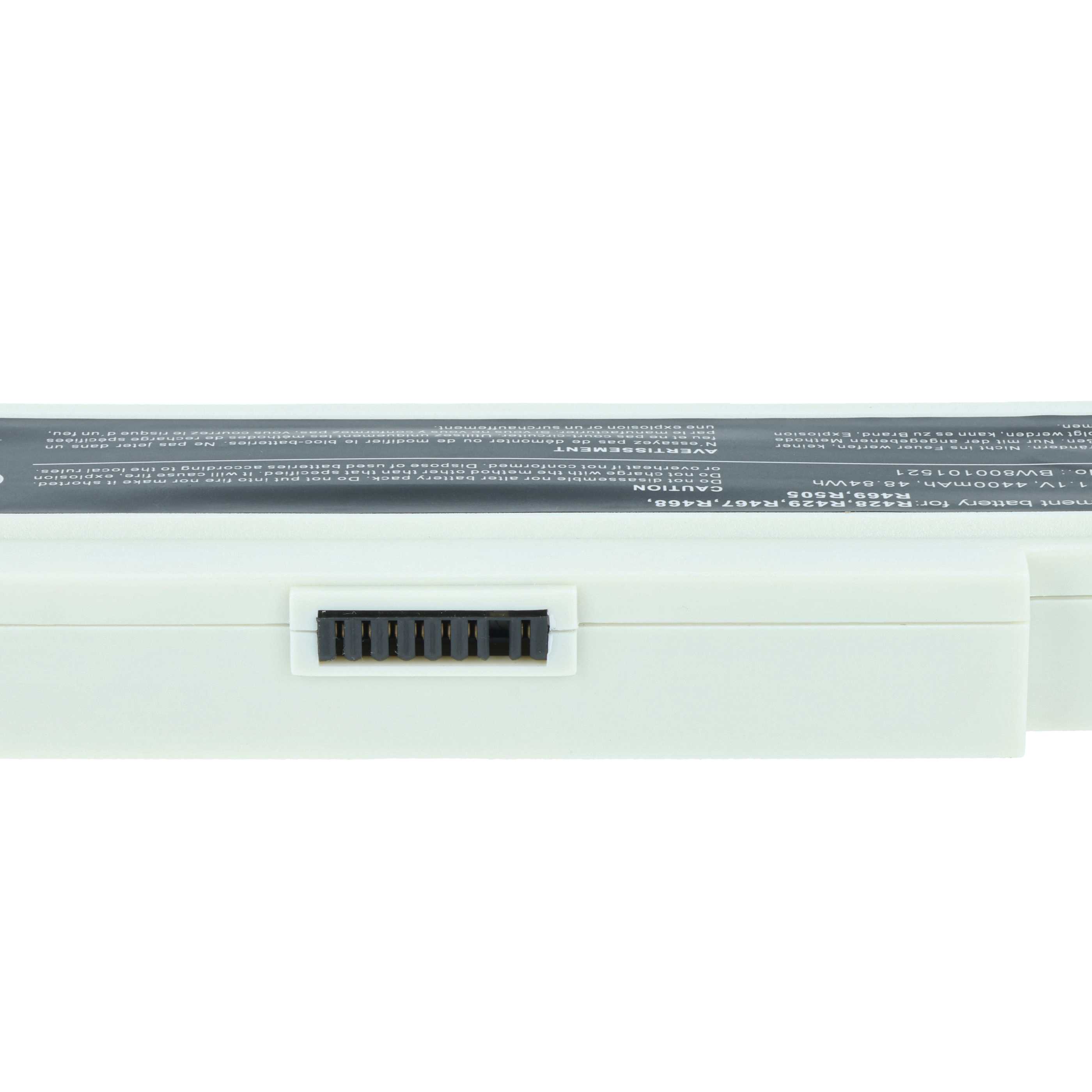 Batteria sostituisce Samsung AA-PL9NC6W, AA-PL9NC6B, AA-PL9NC2B per notebook - 4400mAh 11,1V Li-Ion bianco