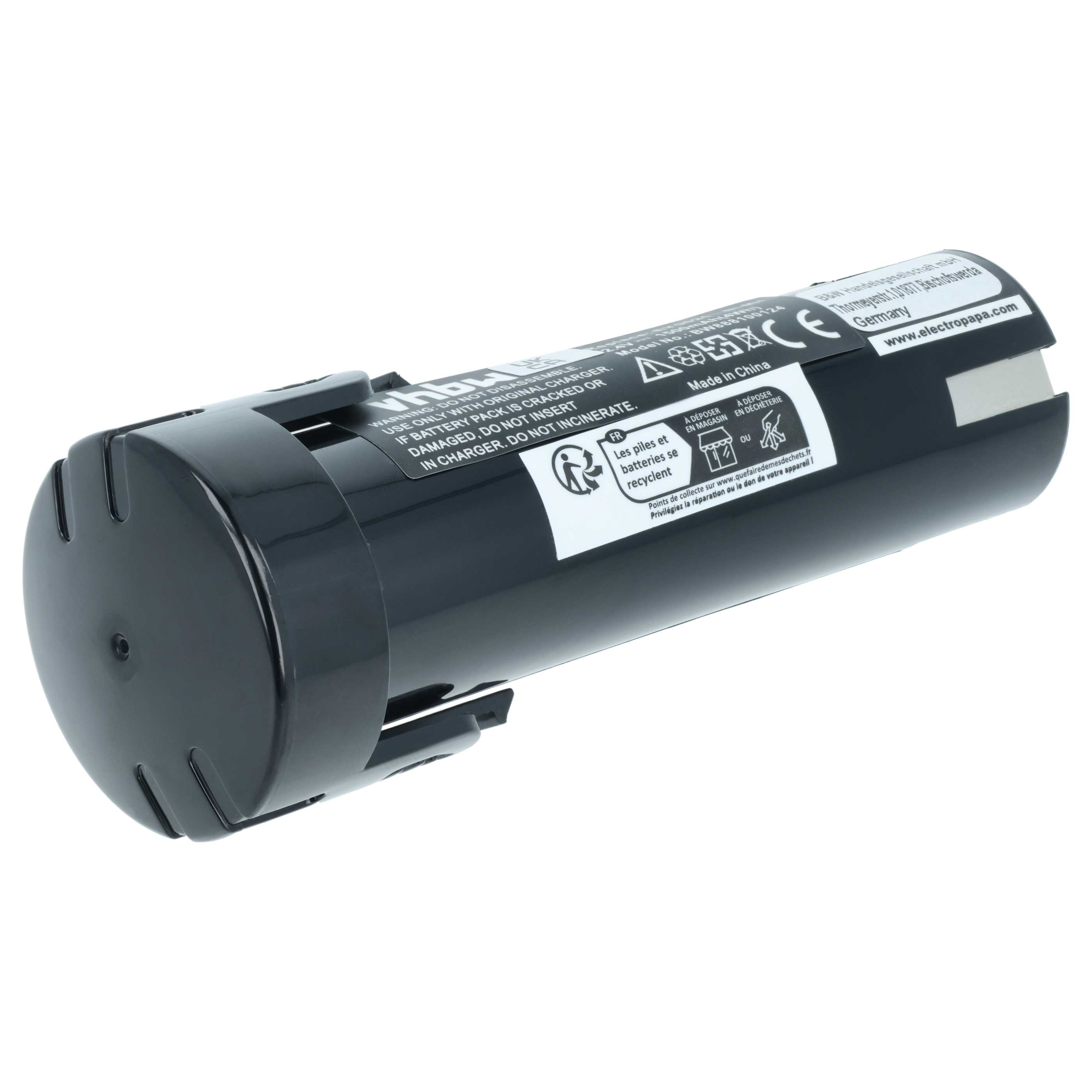 Battery replaces Panasonic 6546 6, 6538 1, 6545 6, 6540 1, 6539 6 Electric Power Tool - 1500 mAh, 2.4 V, NiMH