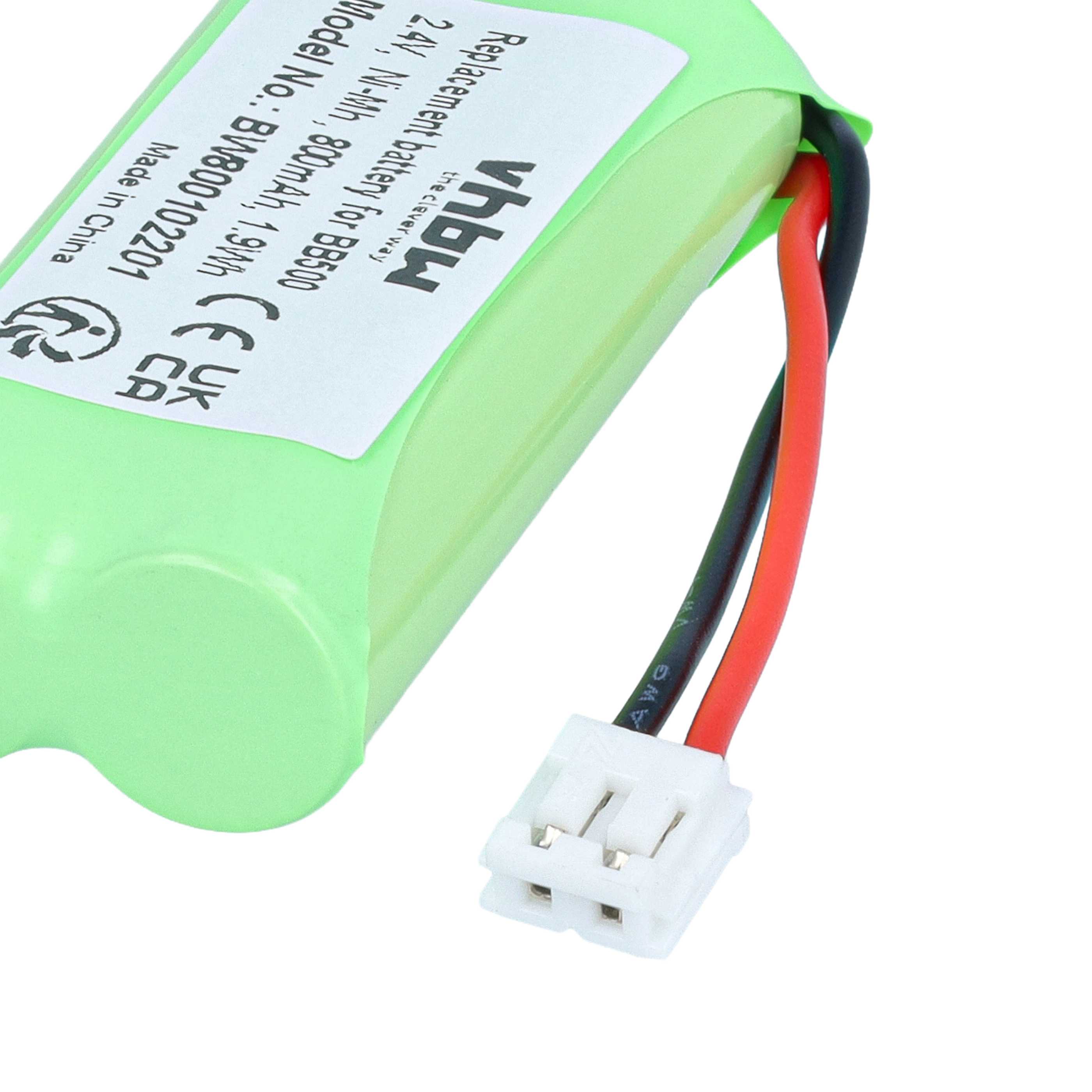 Battery replaces 60AAAH2BMJ, BC102906, 87C, BT-34H, T377 for Binatone landline phone - 800 mAh 2.4 V NiMH