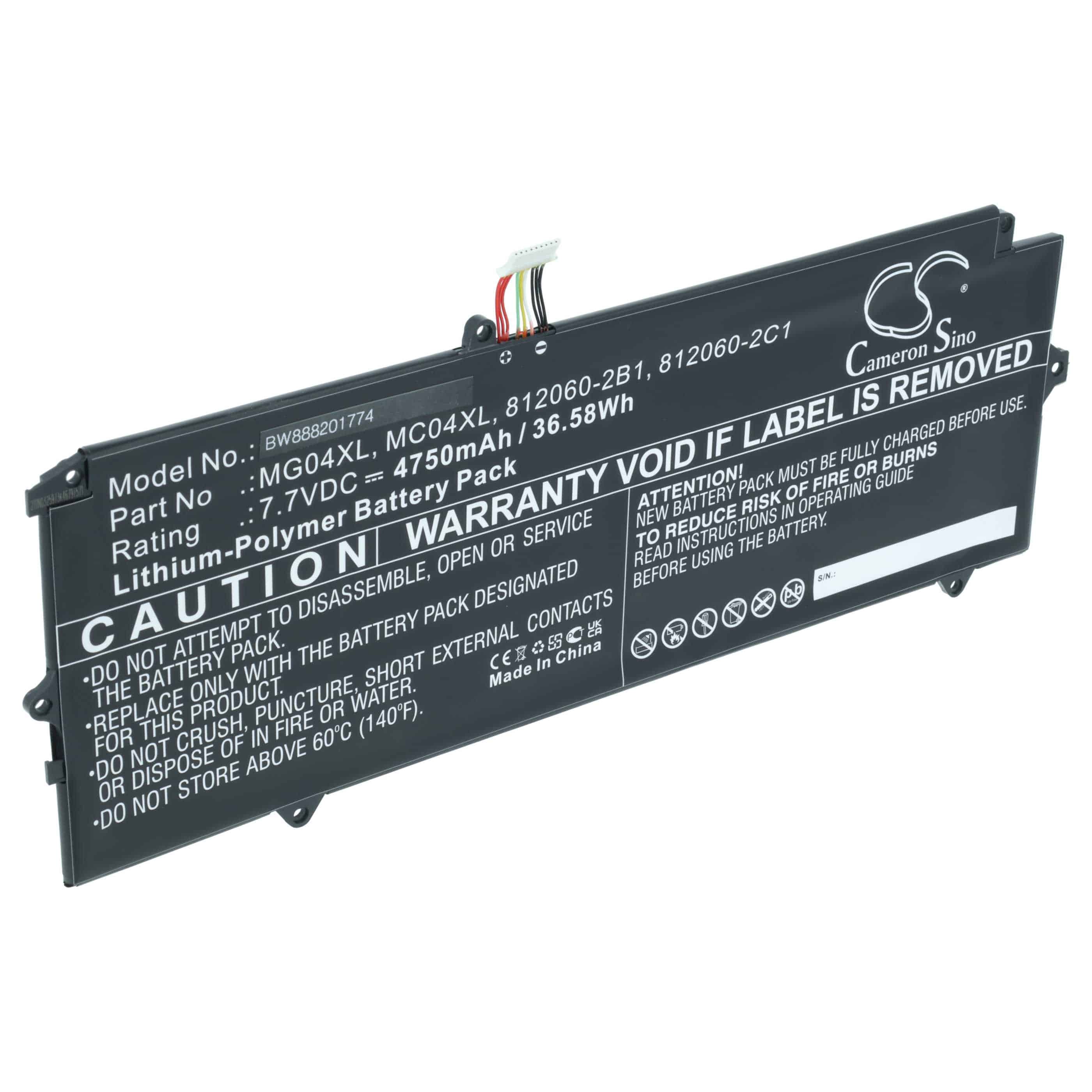 Akumulator do laptopa zamiennik HP 812060-2C1, 812148-855, 812060-2B1 - 4750 mAh 7,7 V LiPo, czarny