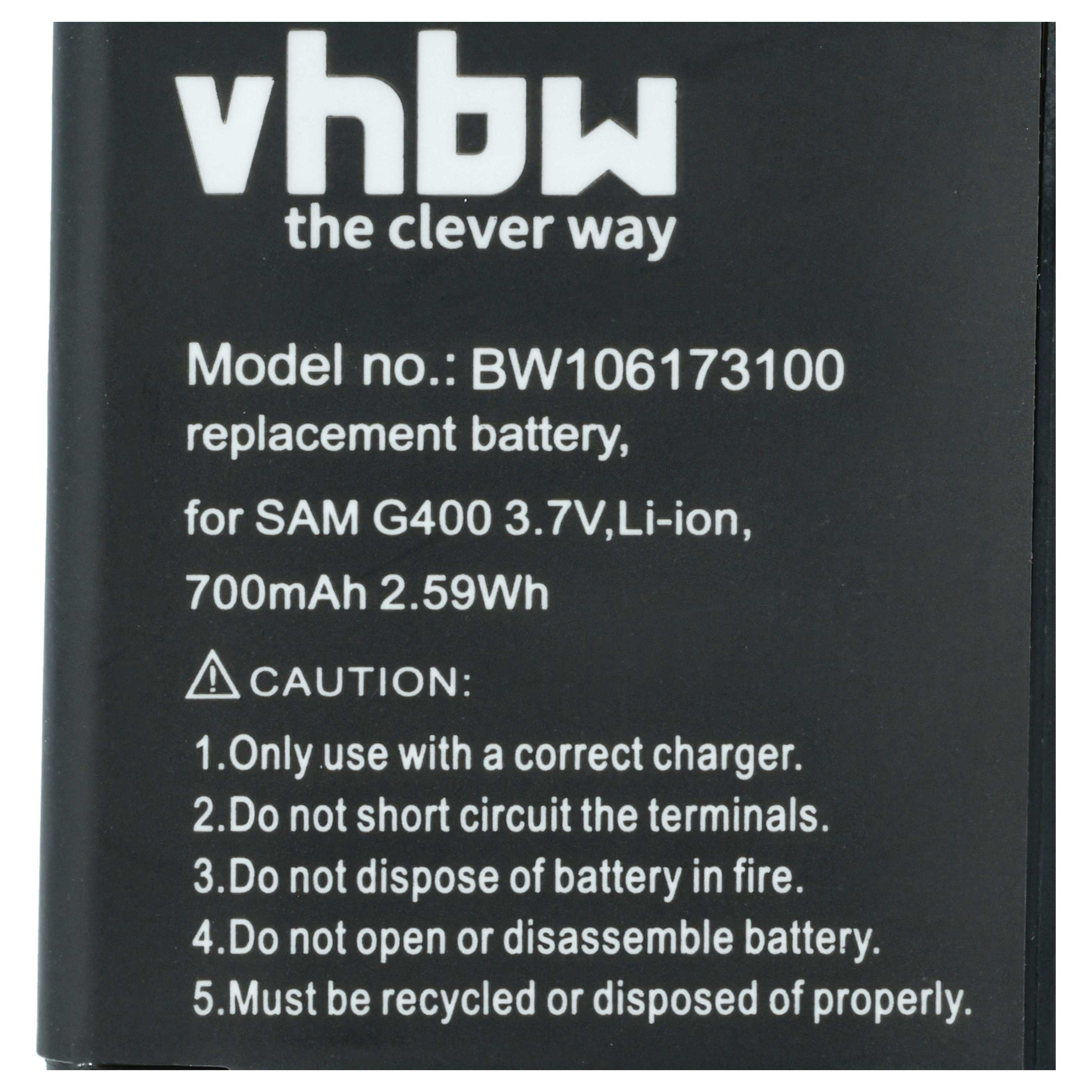 Akku für Samsung SGH-G600 - 700mAh 3,7V Li-Ion