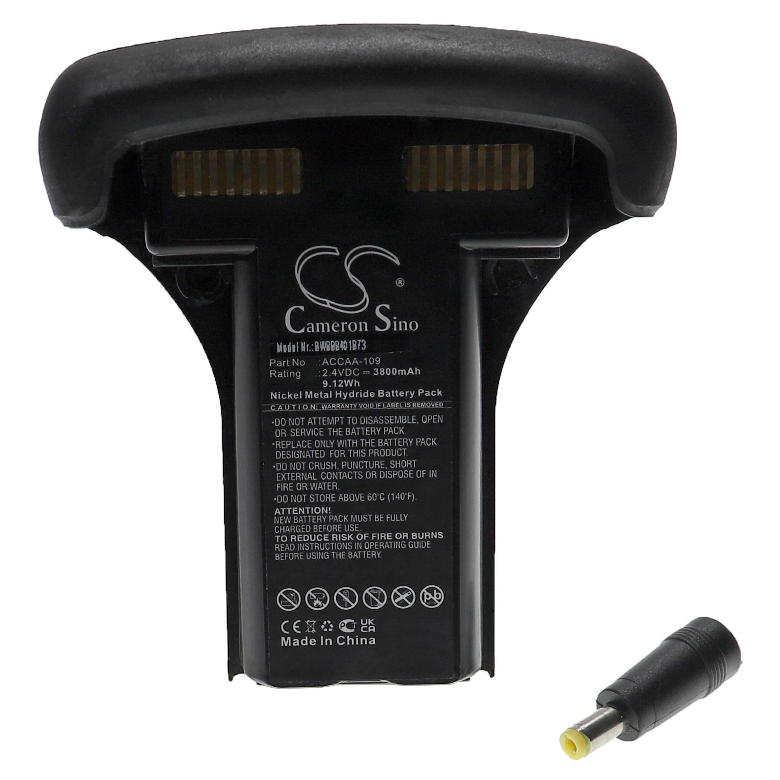 Batería reemplaza Trimble ACCAA-109, F-2006-05-S, F-2006-02 para dispositivo medición - 3800 mAh 2,4 V NiMH