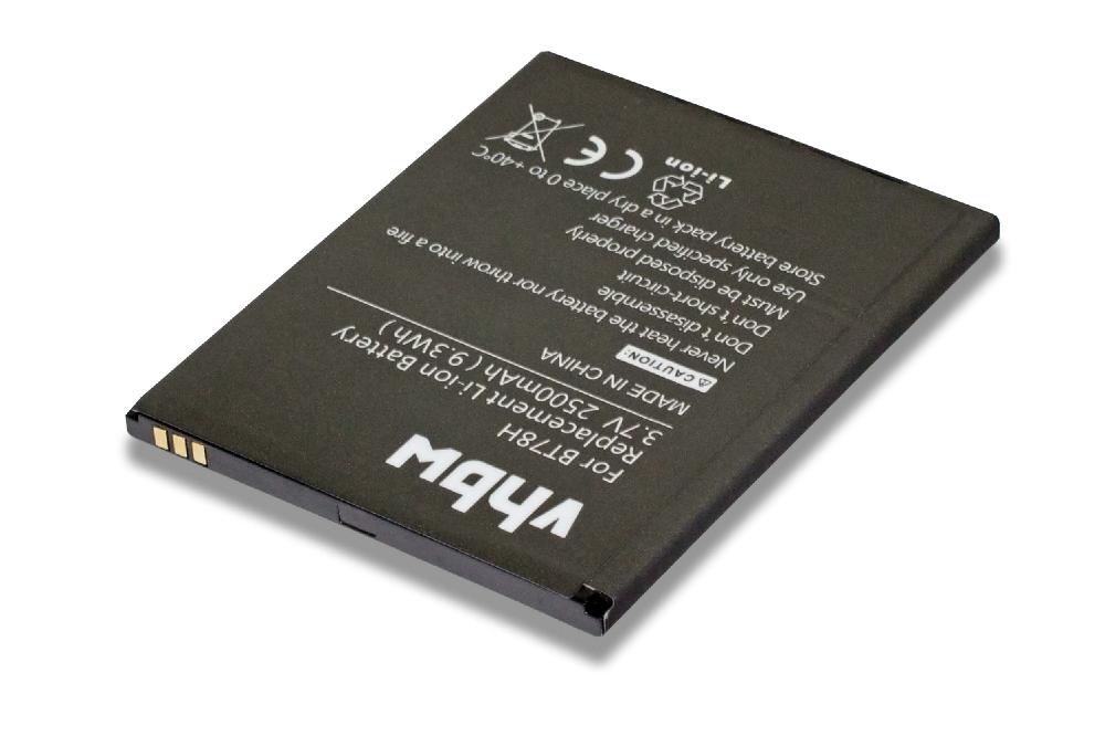Batterie remplace BT78H pour téléphone portable - 2500mAh, 3,8V, Li-polymère