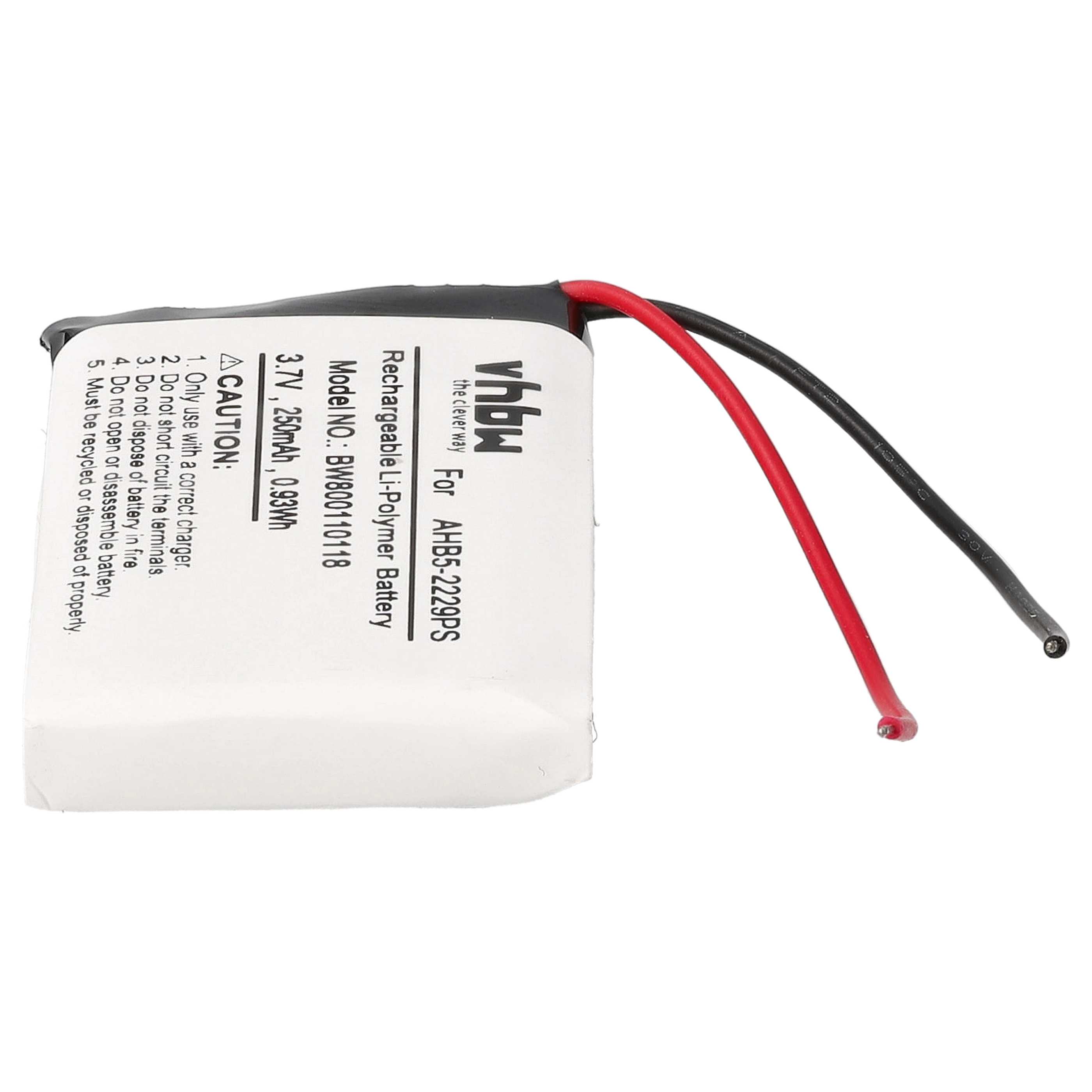 Akumulator do słuchawek bezprzewodowych zamiennik AHB5-2229PS - 250 mAh 3,7 V LiPo