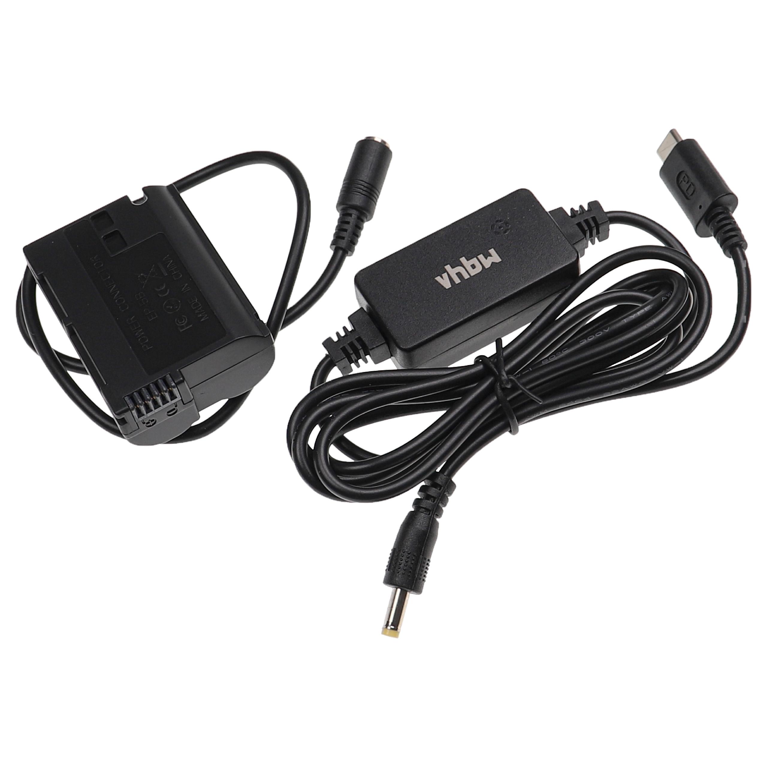 USB Power Supply replaces EH-5 for Camera + DC Coupler as Nikon - 2 m, 9 V 3.0 A