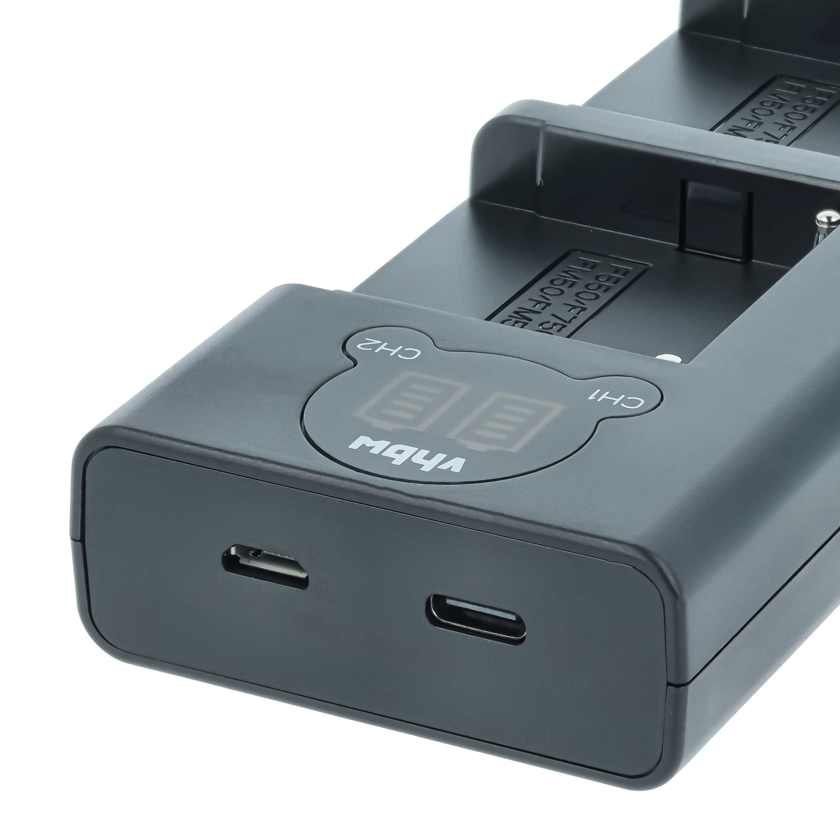 Battery Charger replaces Sony BC-VM10 for Digital Camera etc. - 1x 0.7 / 2x 0.5 A