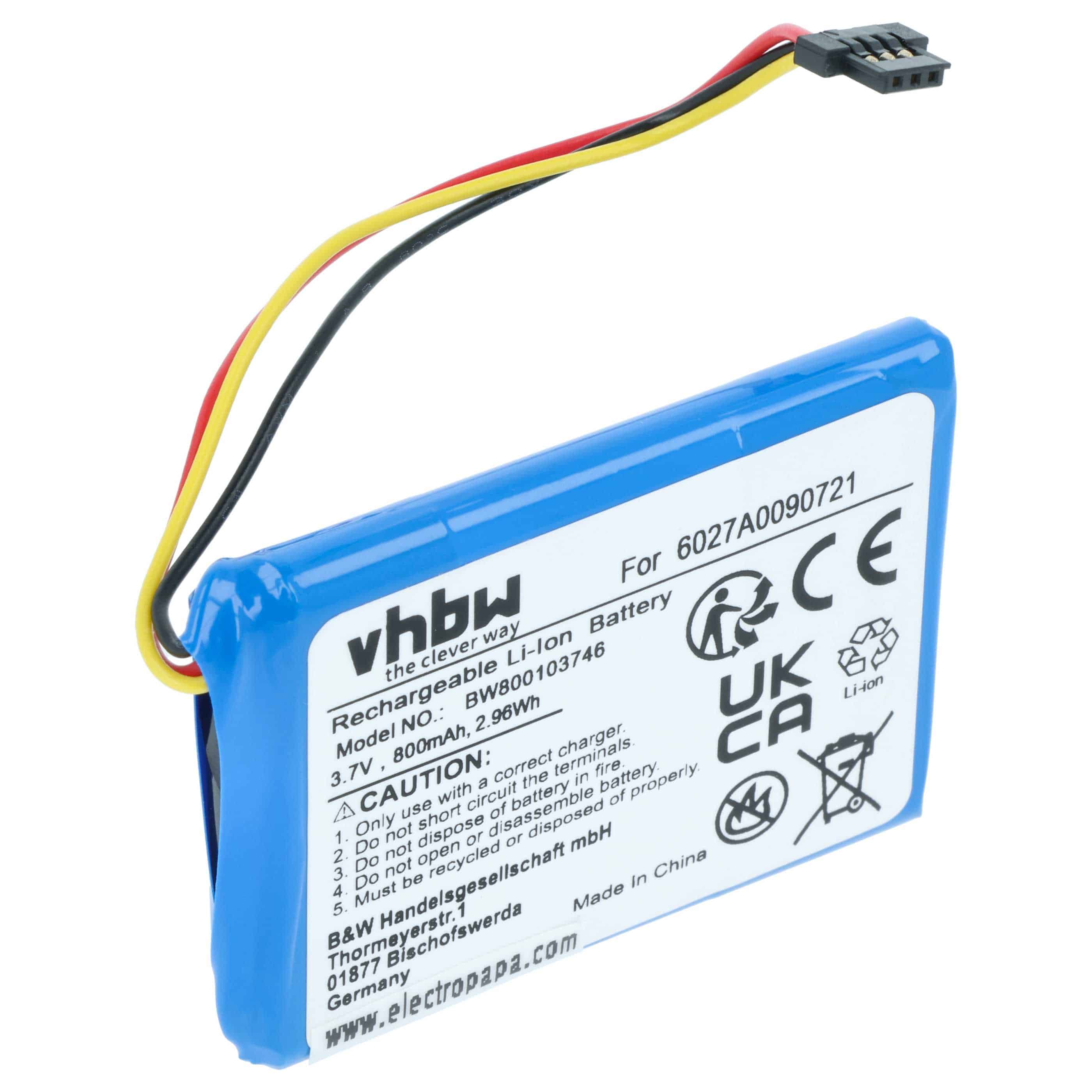 Akumulator do nawigacji GPS zamiennik TomTom 6027A0090721 - 800 mAh 3,7 V Li-Ion