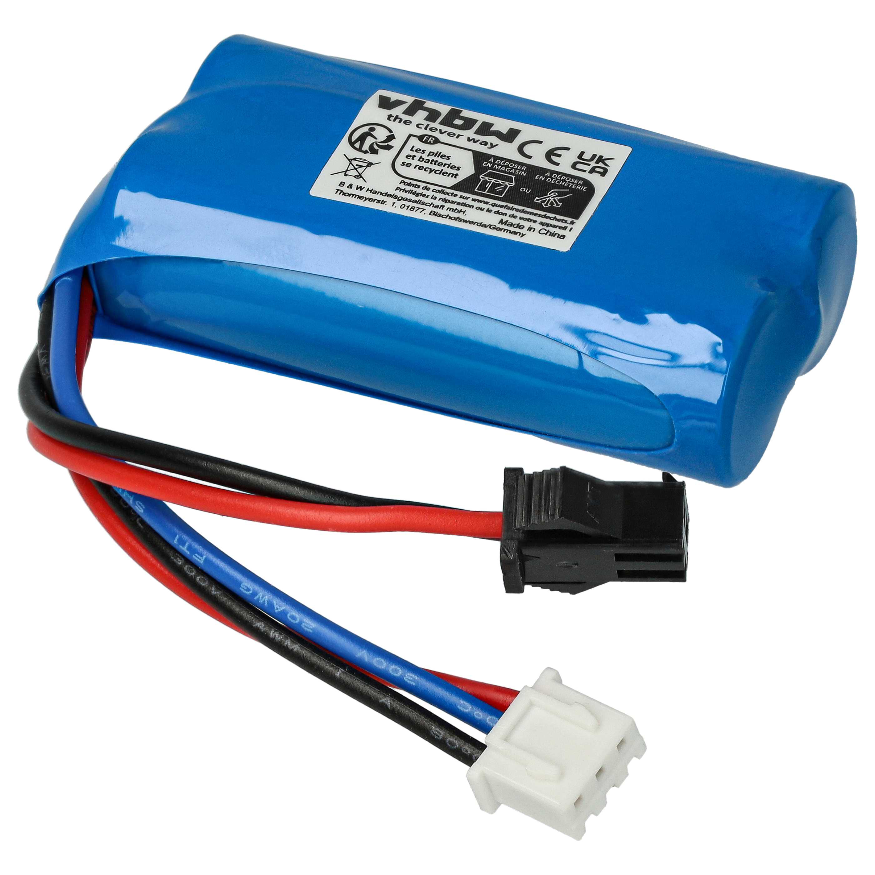 Batterie pour modèle radio-télécommandé - 500mAh 7,4V Li-ion, SM-2P