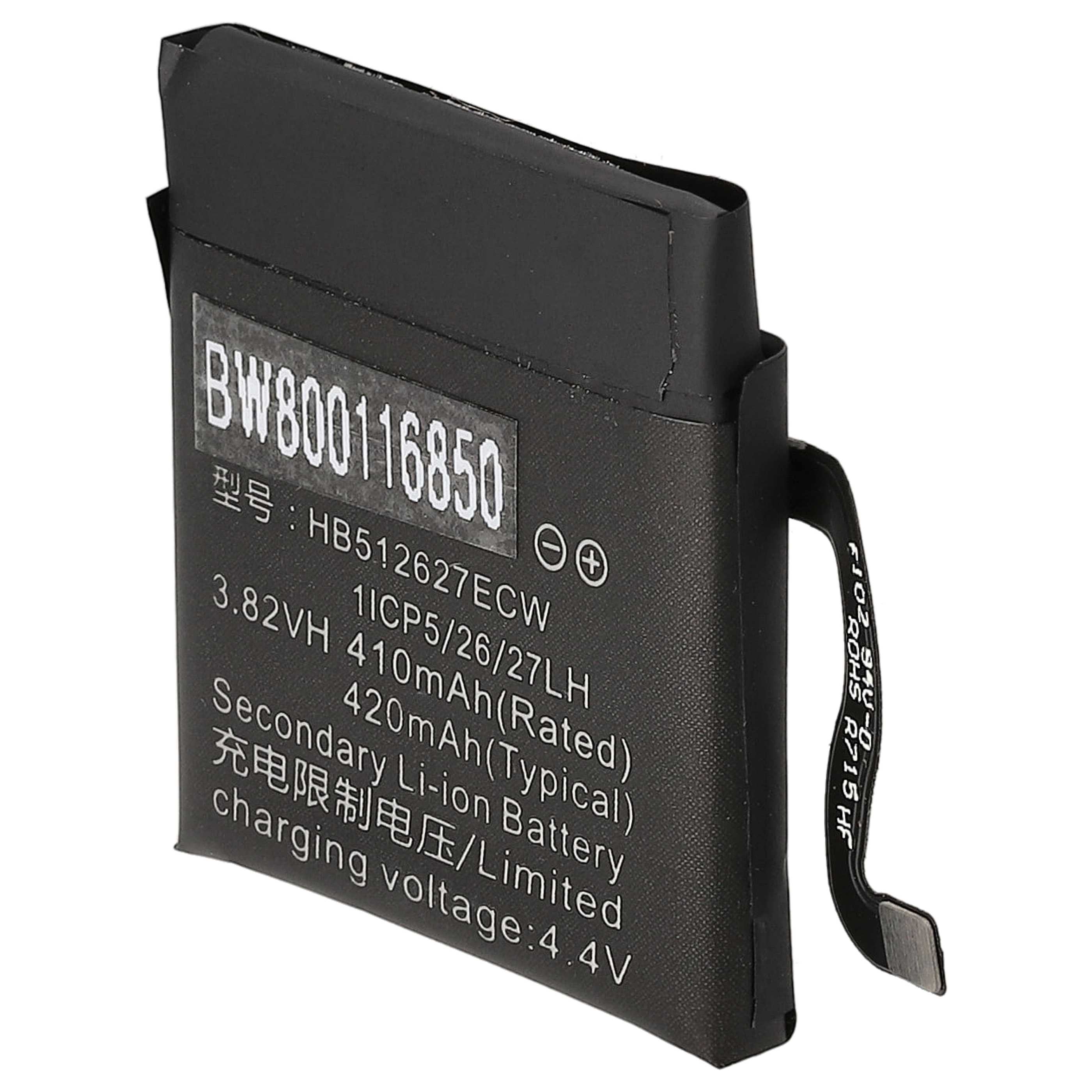 Smartwatch Battery Replacement for Huawei HB512627ECW, 1ICP5/26/27 - 410 mAh 3.8 V Li-polymer