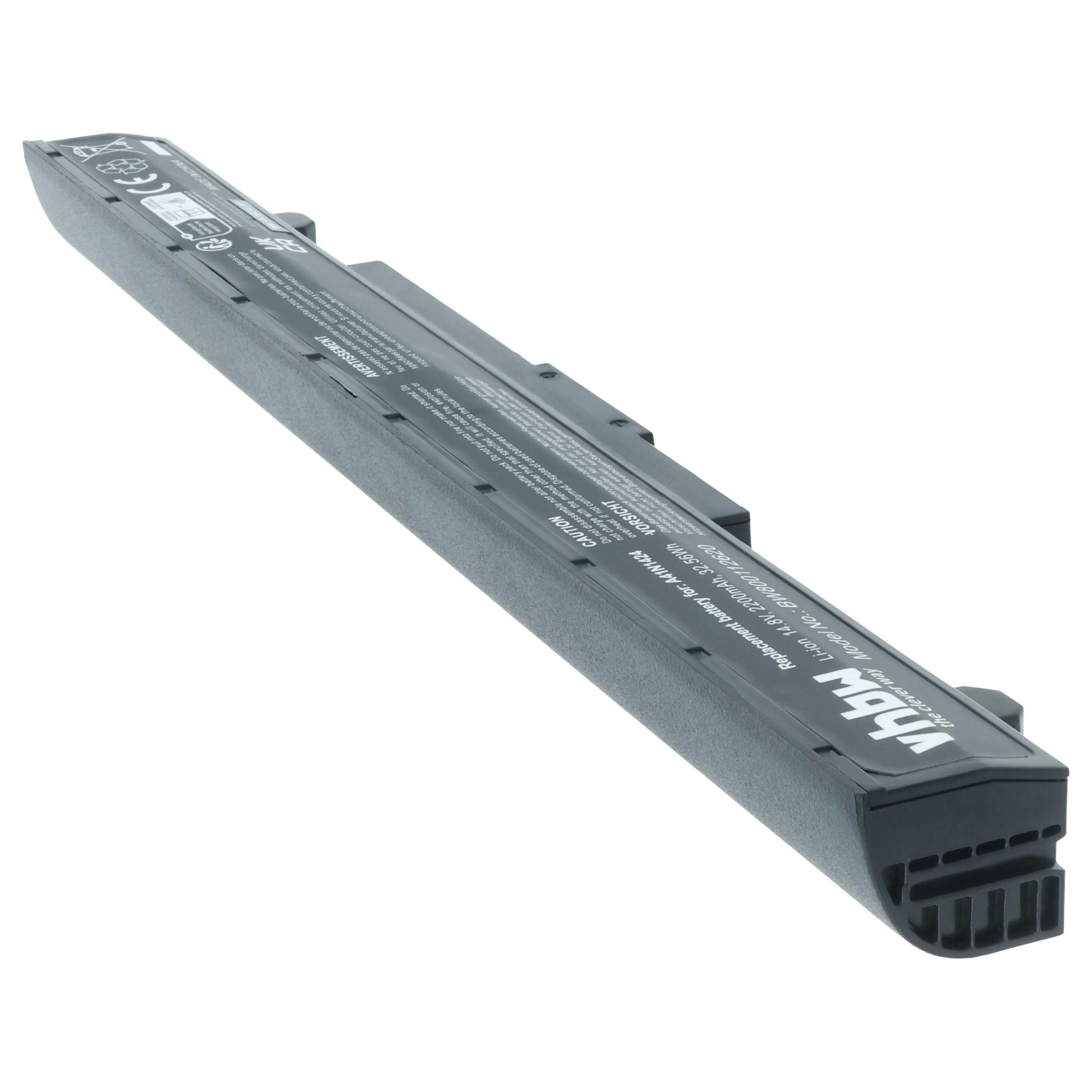 Akumulator do laptopa zamiennik Asus A41N1424 - 2200 mAh 14,8 V Li-Ion, czarny