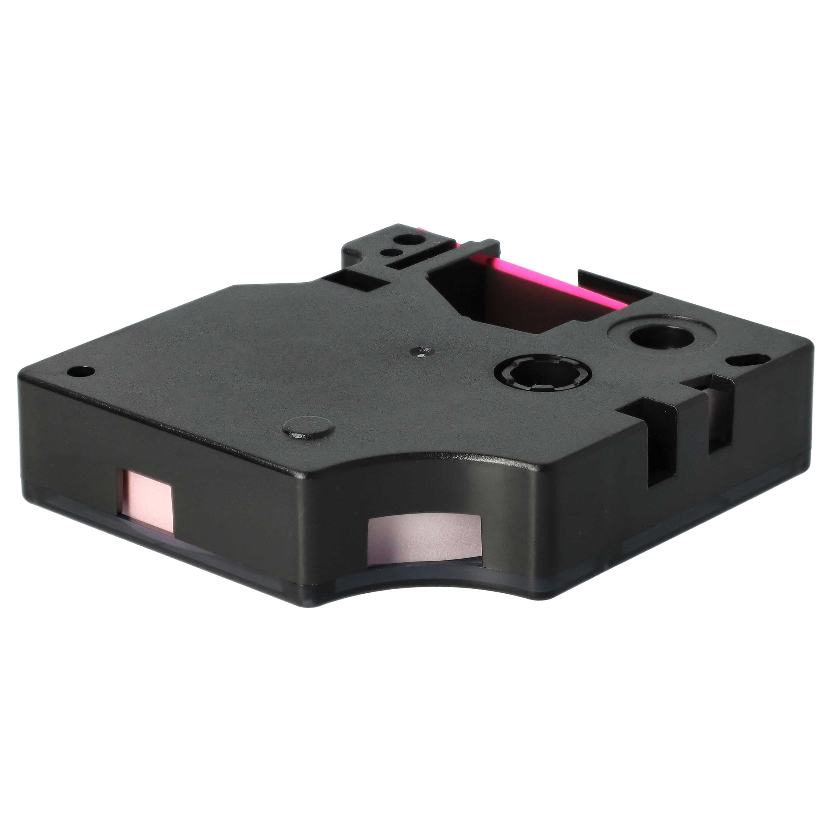 Cassetta nastro sostituisce Dymo D1, 1933238-1 per etichettatrice 12mm nero - rosa fluo