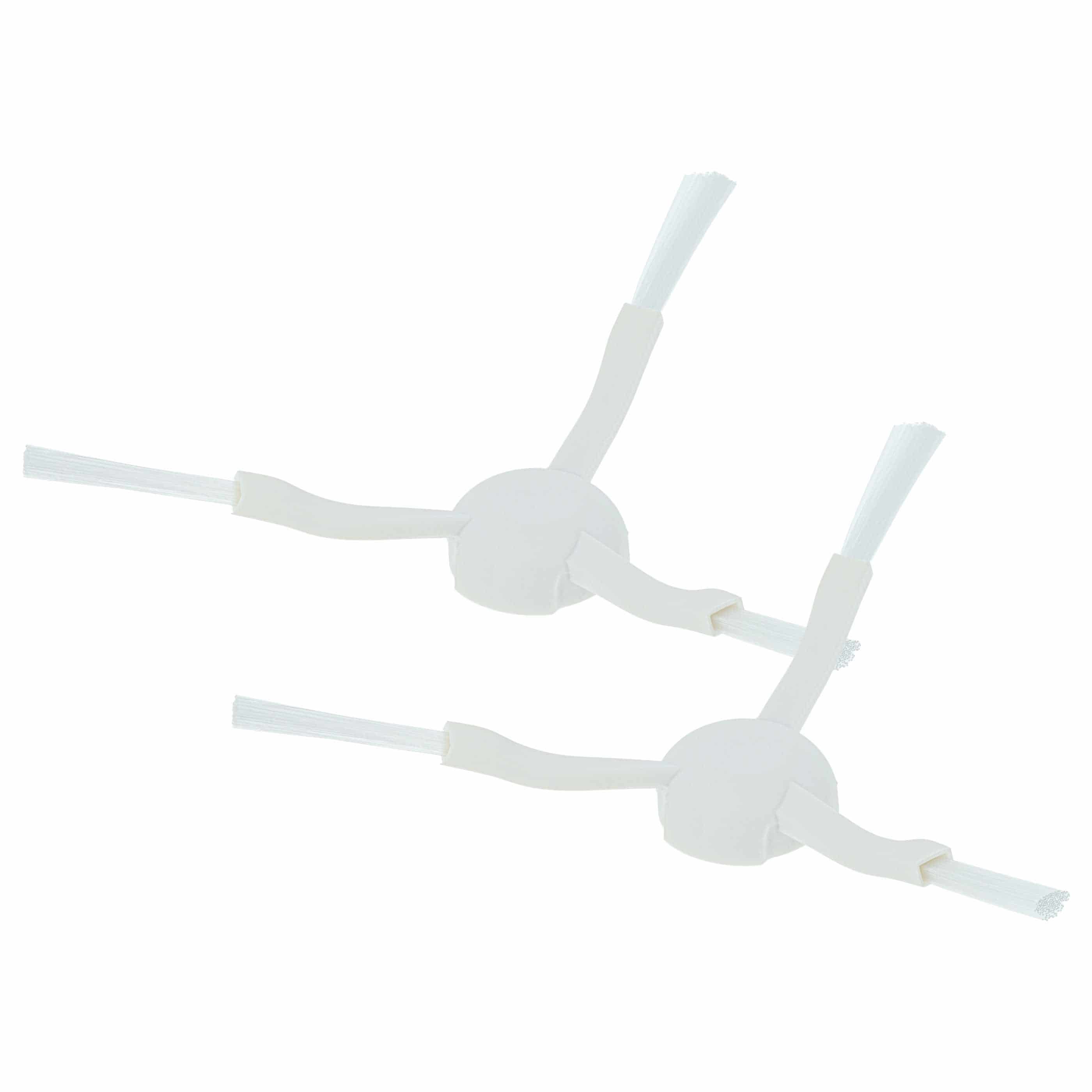 2x Side Brush suitable for Dreame, Xiaomi Mijia 1C Robot Vacuum Cleaner etc. - 3-armed, white