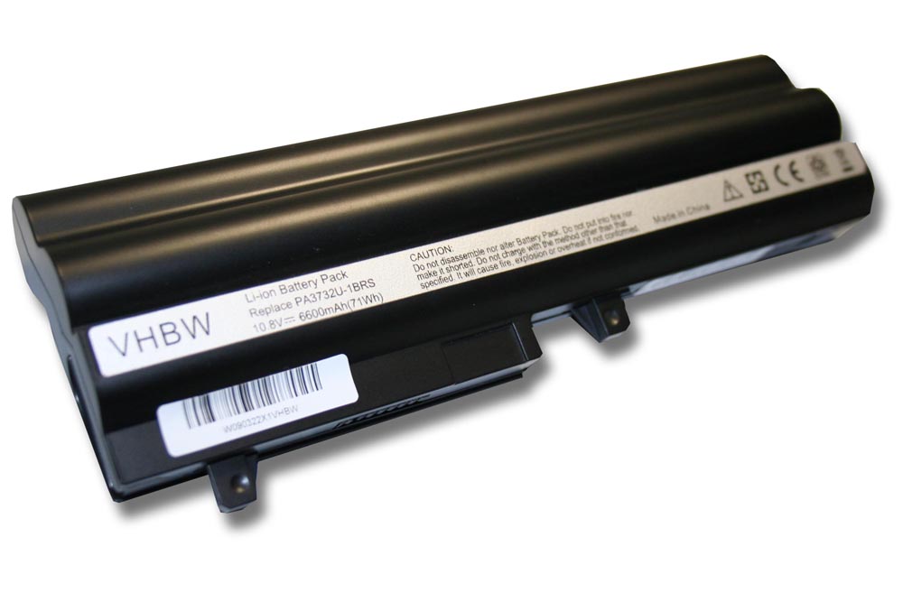 Batteria sostituisce Toshiba GC02000XV10, L007221 per notebook Toshiba - 6600mAh 10,8V Li-Ion nero