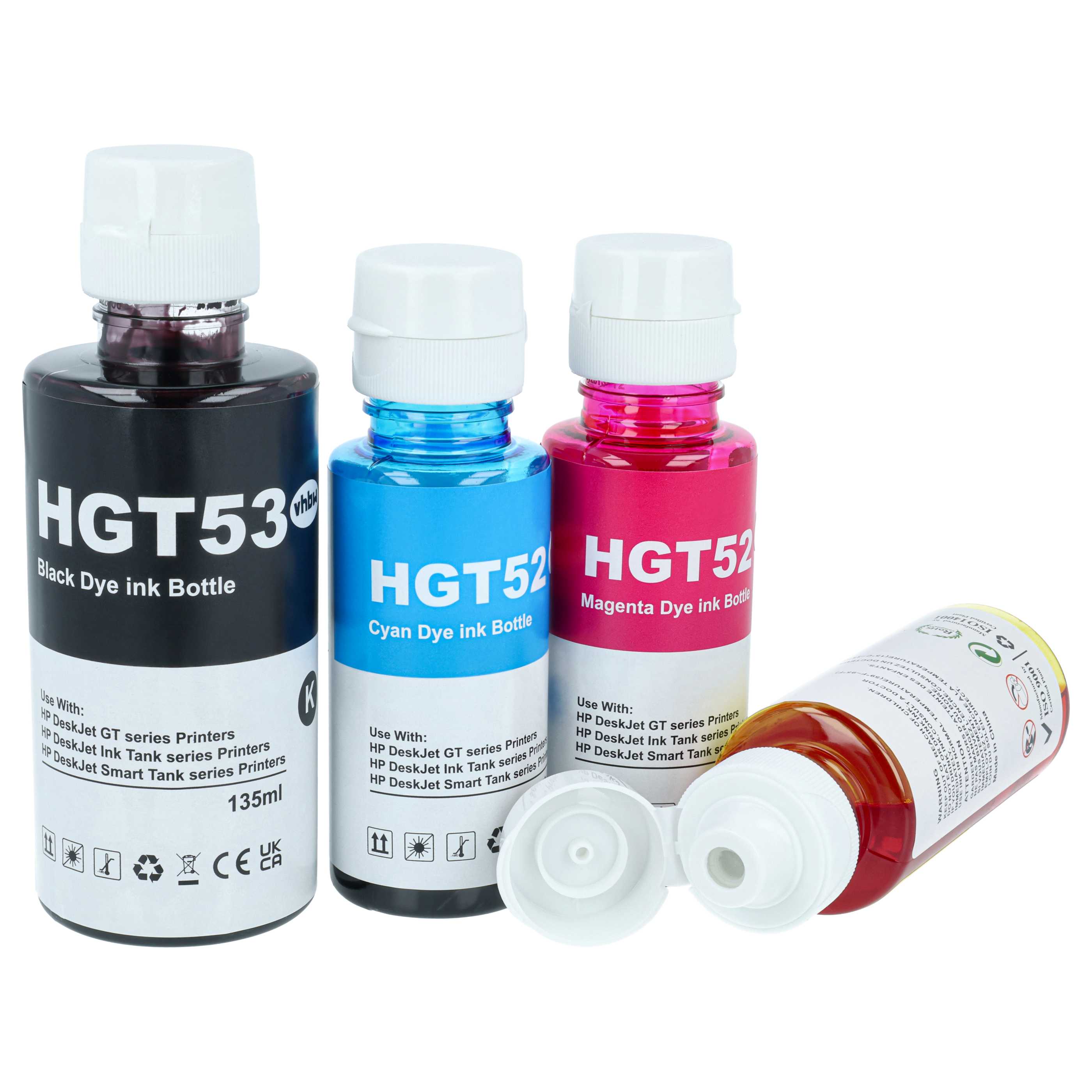 4x Refill Ink Multi-Coloured replaces HP TVU28AE, 1VV24AE, 32XL, 31XL, TVU27AE, TVU26AE for HP Printer