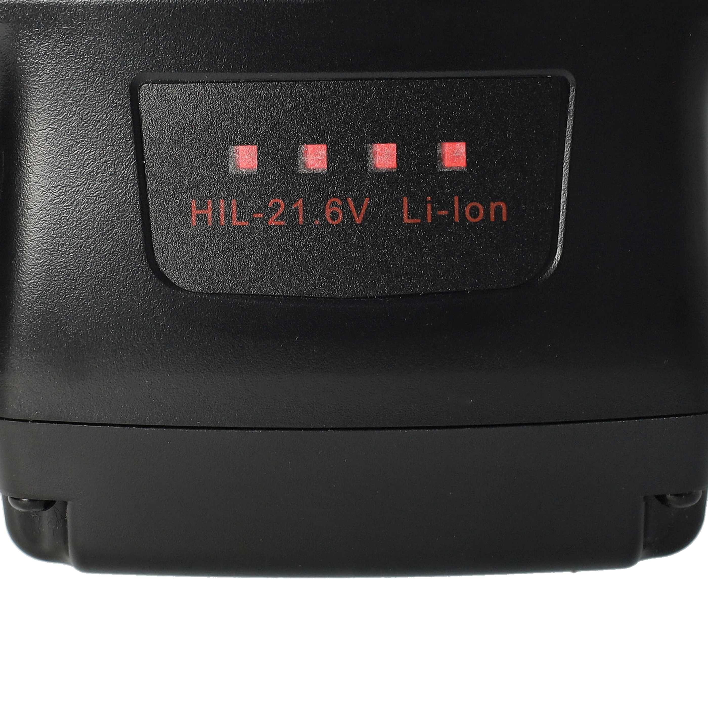 Battery replaces Hilti 2018498, 2136393, 2136395, 2183185 Electric Power Tool - 3000 mAh, 21.6 V, Li-Ion
