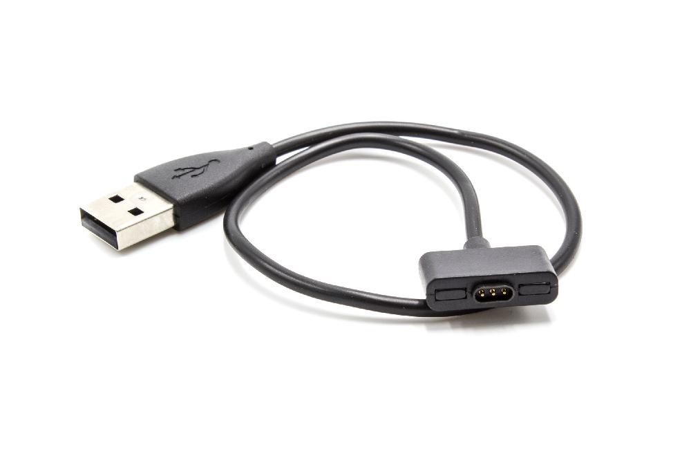 Cable de carga USB para smartwatch Fitbit Ionic - negro 30 cm
