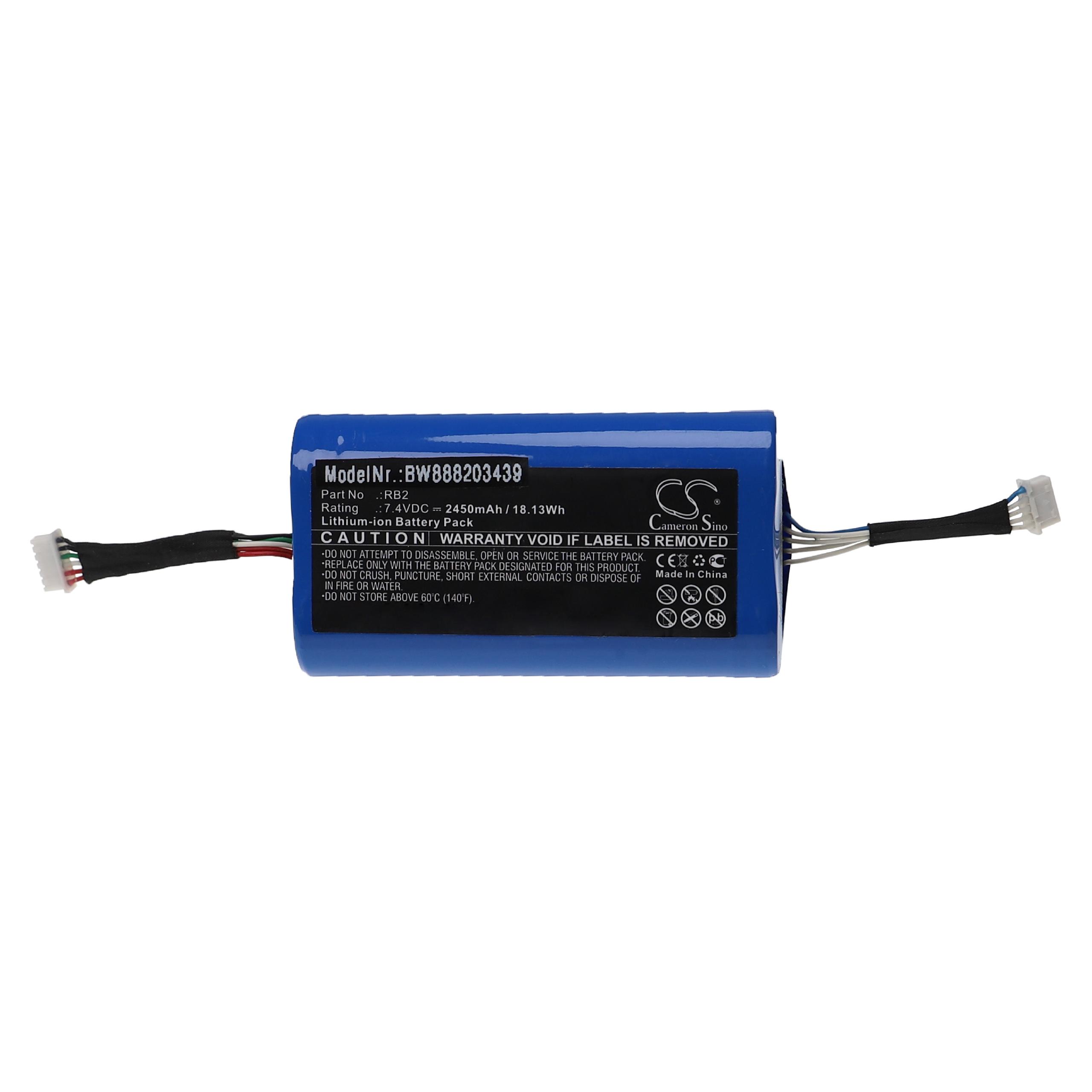 Batterie remplace DJI RB2 pour stabilisateur Gimbal - 2450mAh 7,4V Li-ion