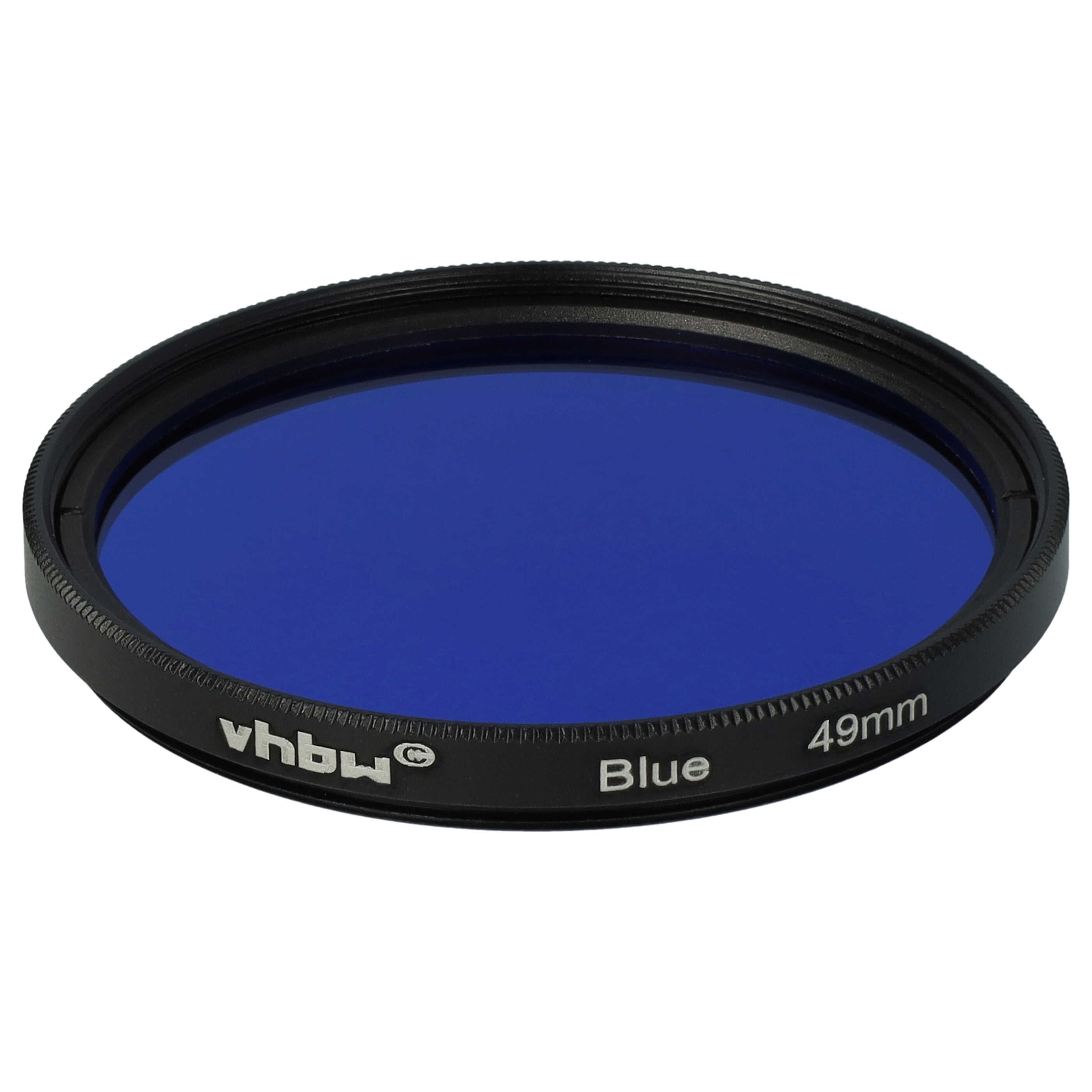 Coloured Filter, Blue suitable for Camera Lenses with 49 mm Filter Thread - Blue Filter