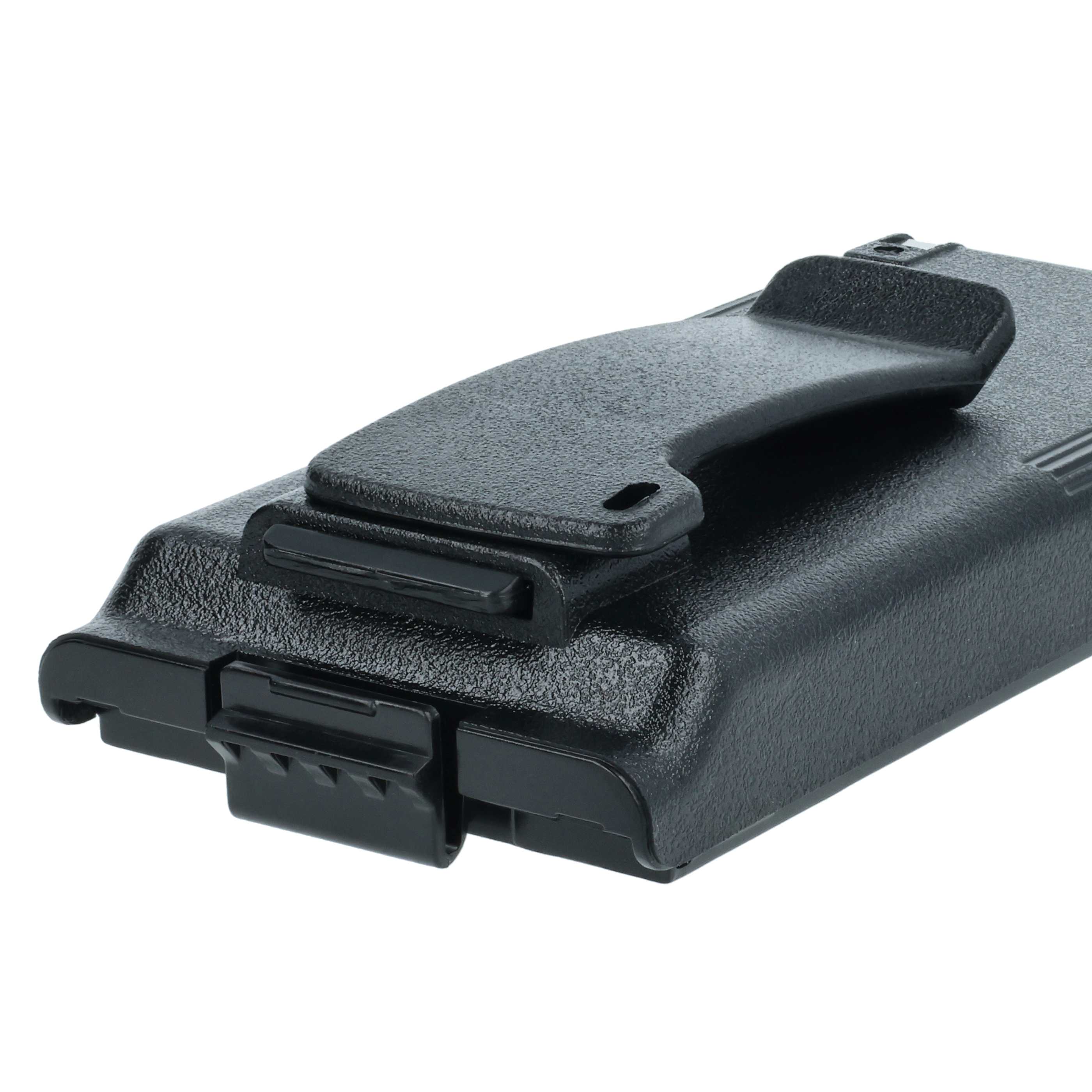 Radio 2x Battery replaces Icom BP-195, BP-196H, BP-196, BP-196R - 1650 mAh 9.6 V NiMH + Belt Clip