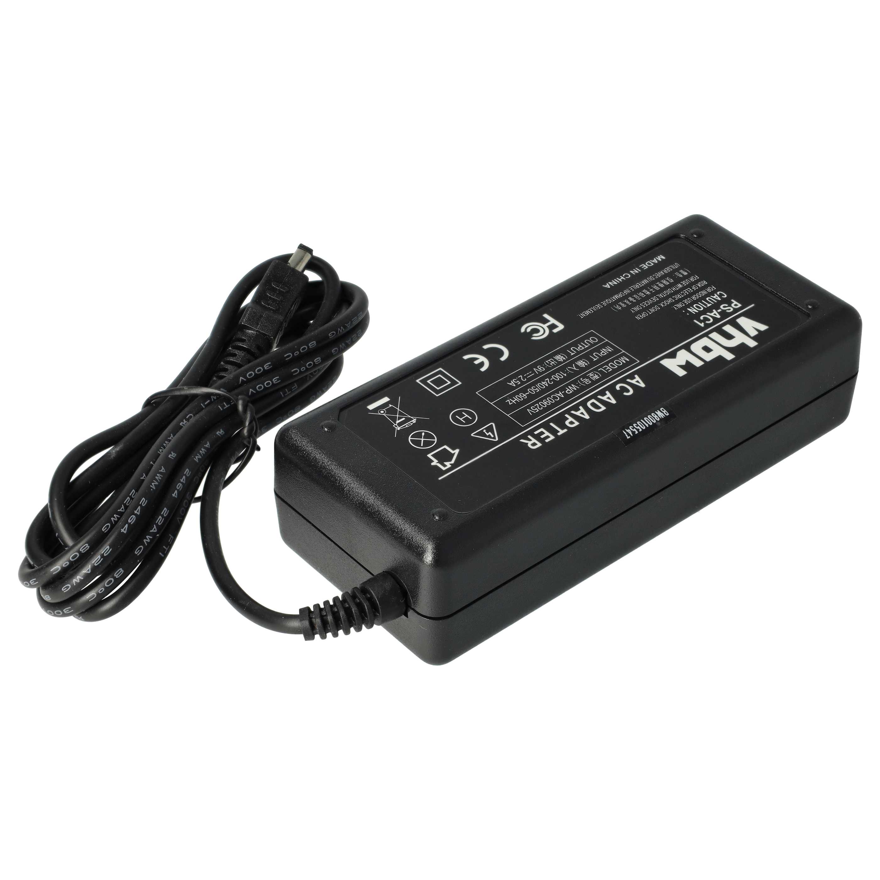 Power Supply replaces AC-1 for Camera - 2 m, 9 V 2.5 A