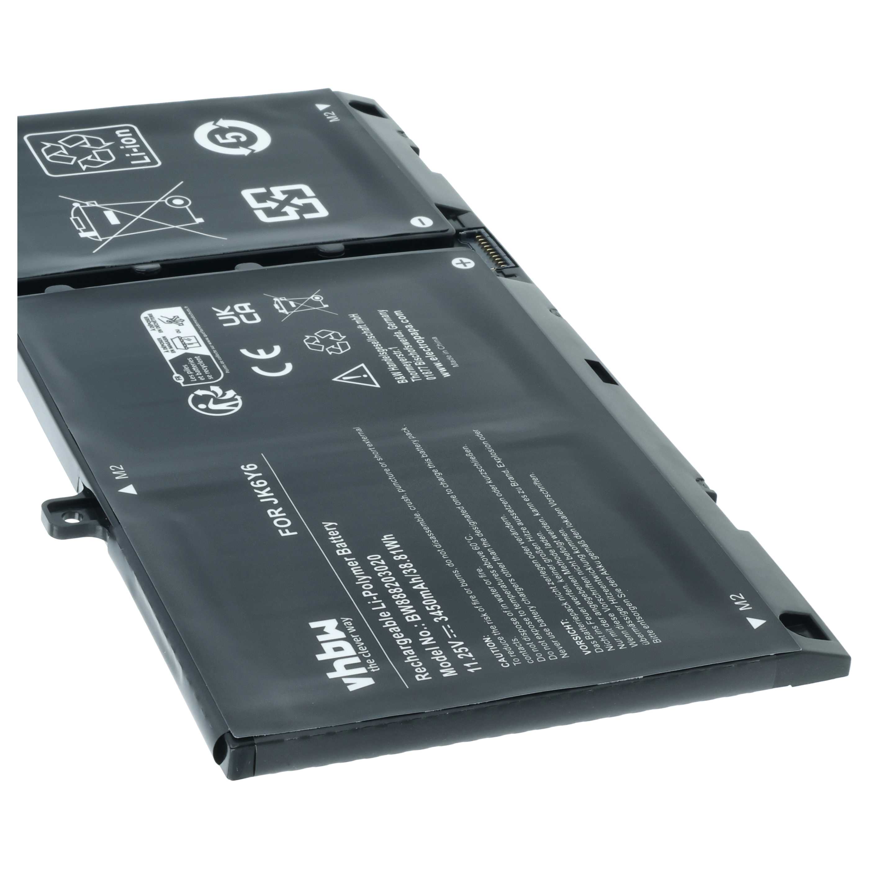Akumulator do laptopa zamiennik Dell CF5RH, JK6Y6, C5KG6 - 3450 mAh 11,25 V LiPo