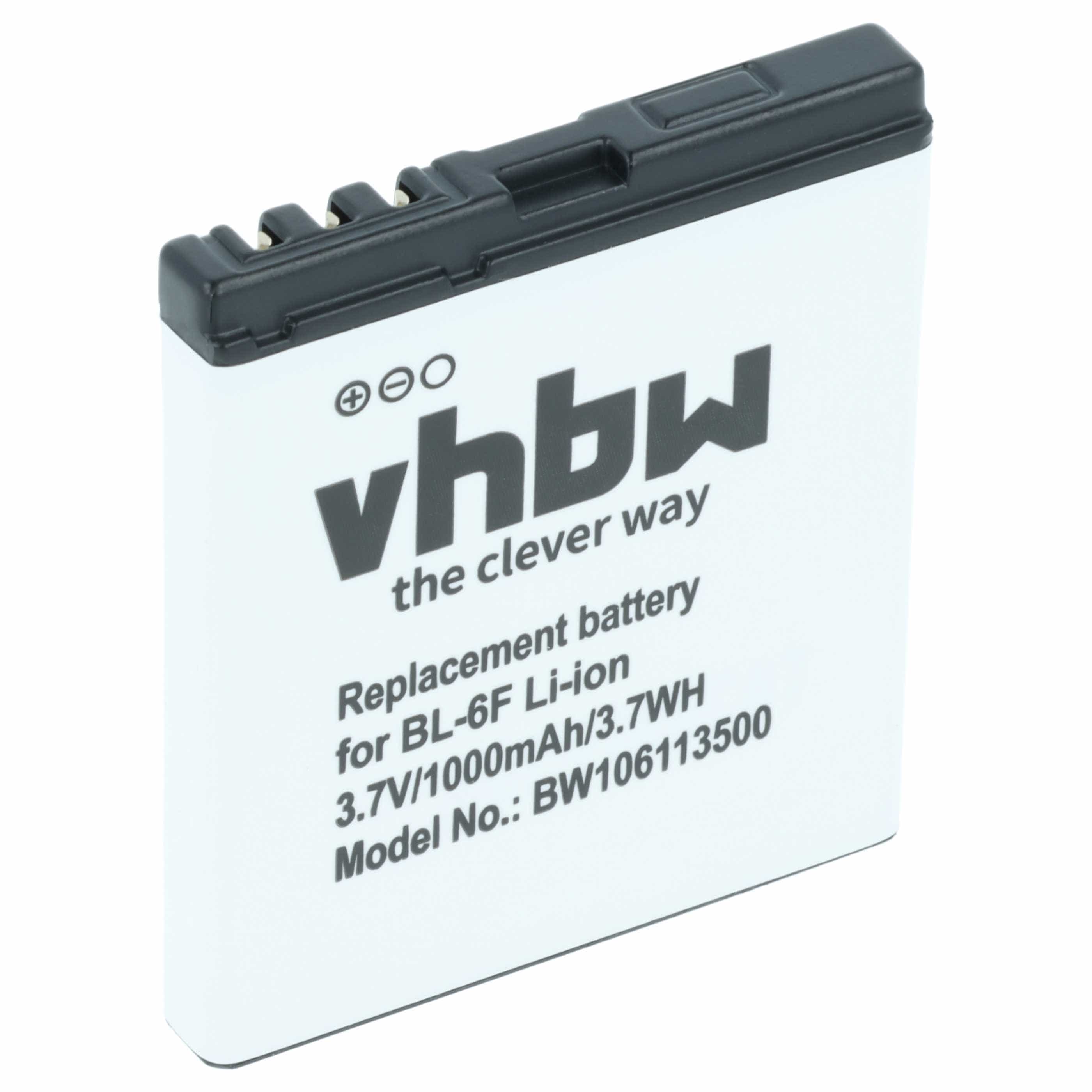 Akumulator do telefonu smartfona zamiennik Nokia BL-6F - 1000 mAh 3,7 V Li-Ion