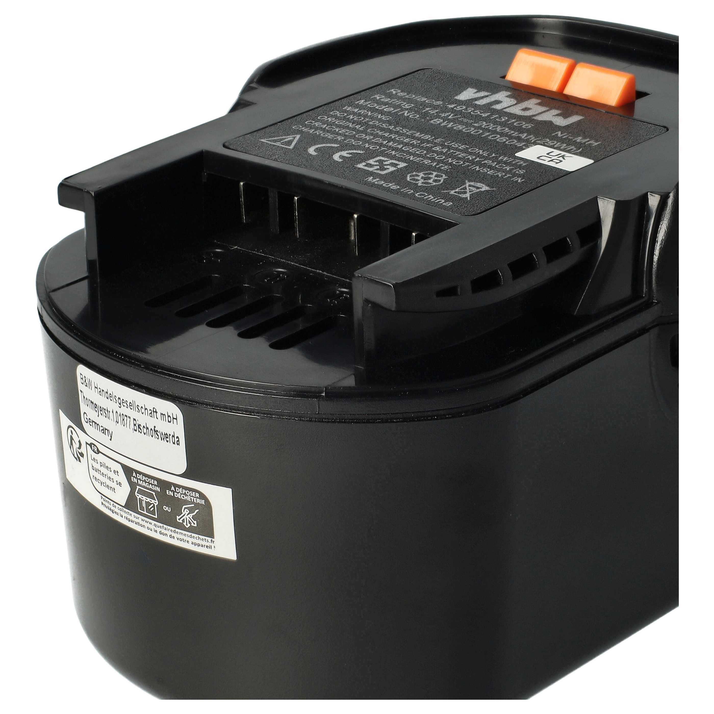 Batterie (3 pcs.) remplace AEG 4935413106, 4935416790, B1414G, B1415R outil électrique Würth - 2Ah 14,4V NiMH