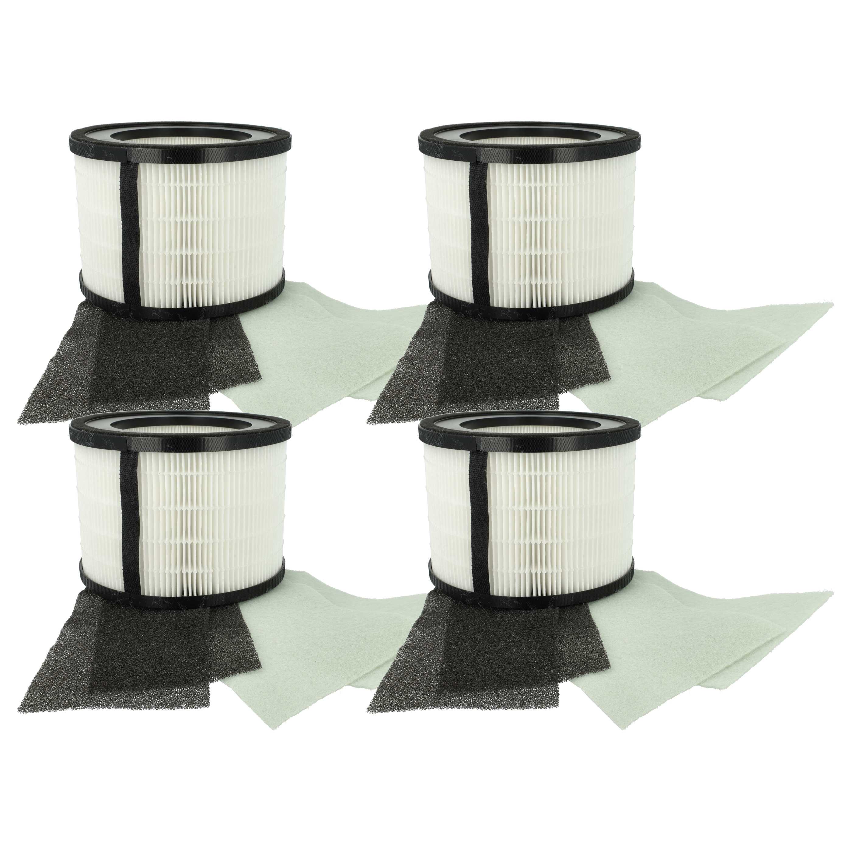 4x Filter as Replacement for Leitz 2415142, 2415107 - Pre Filter + HEPA + Activated Carbon