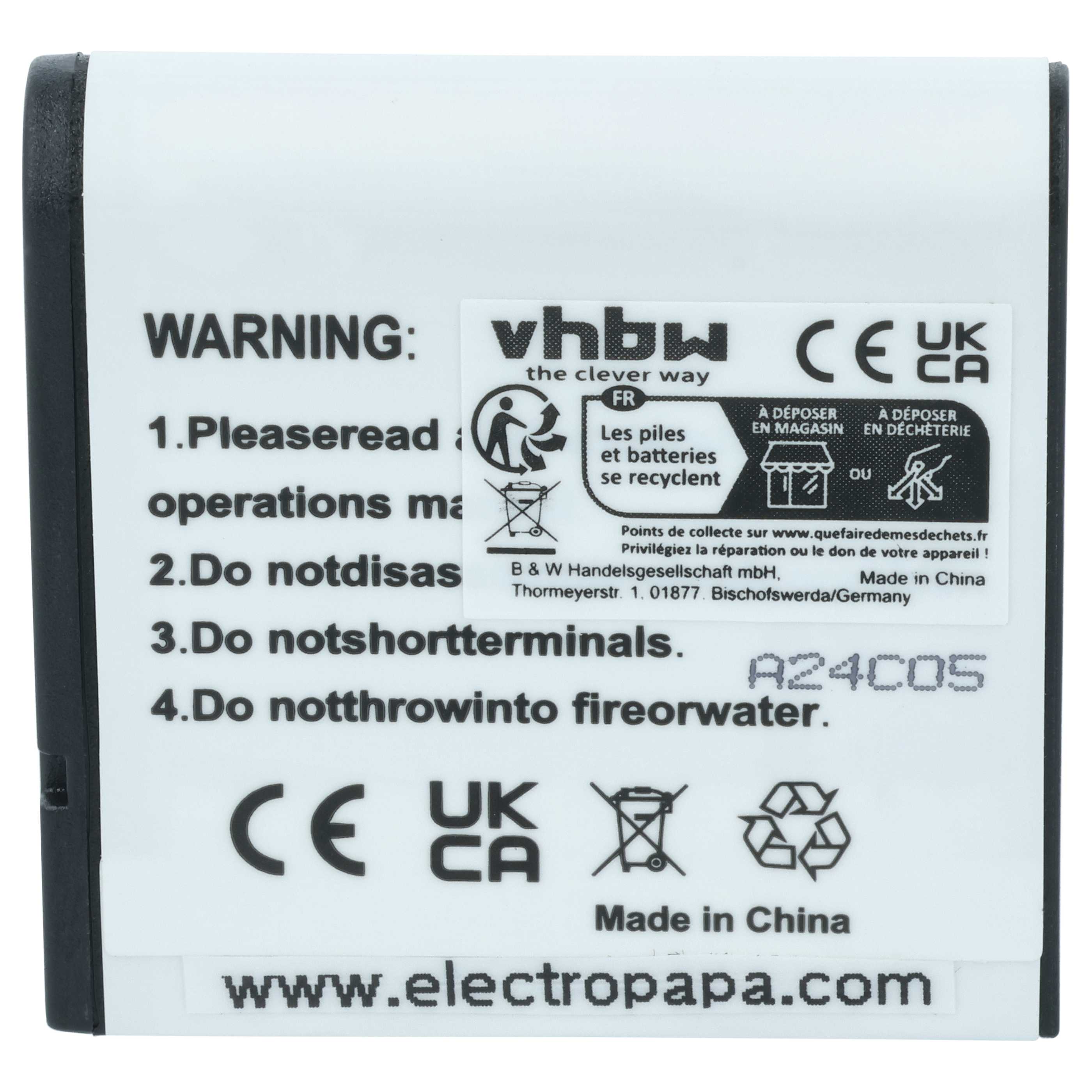 Batteria sostituisce Epson EU-94, EPALB2, B32B818242, B31B173003CU per fotocamera - 950mAh 3,7V Li-Ion