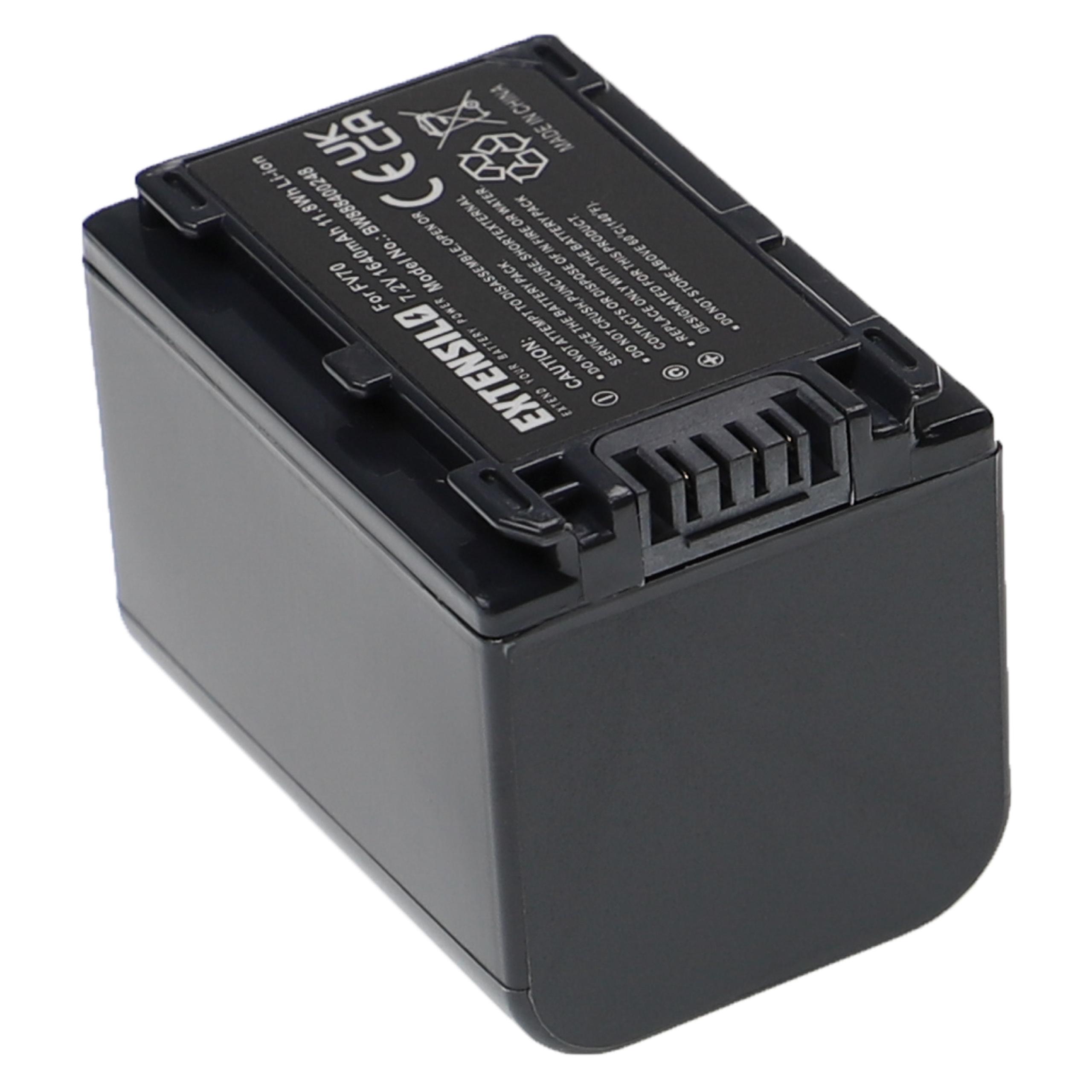 Battery Replacement for Sony NP-FH100, NP-FH50, NP-FV70, NP-FV50, NP-FH71, NP-FV100 - 1640mAh, 7.2V, Li-Ion