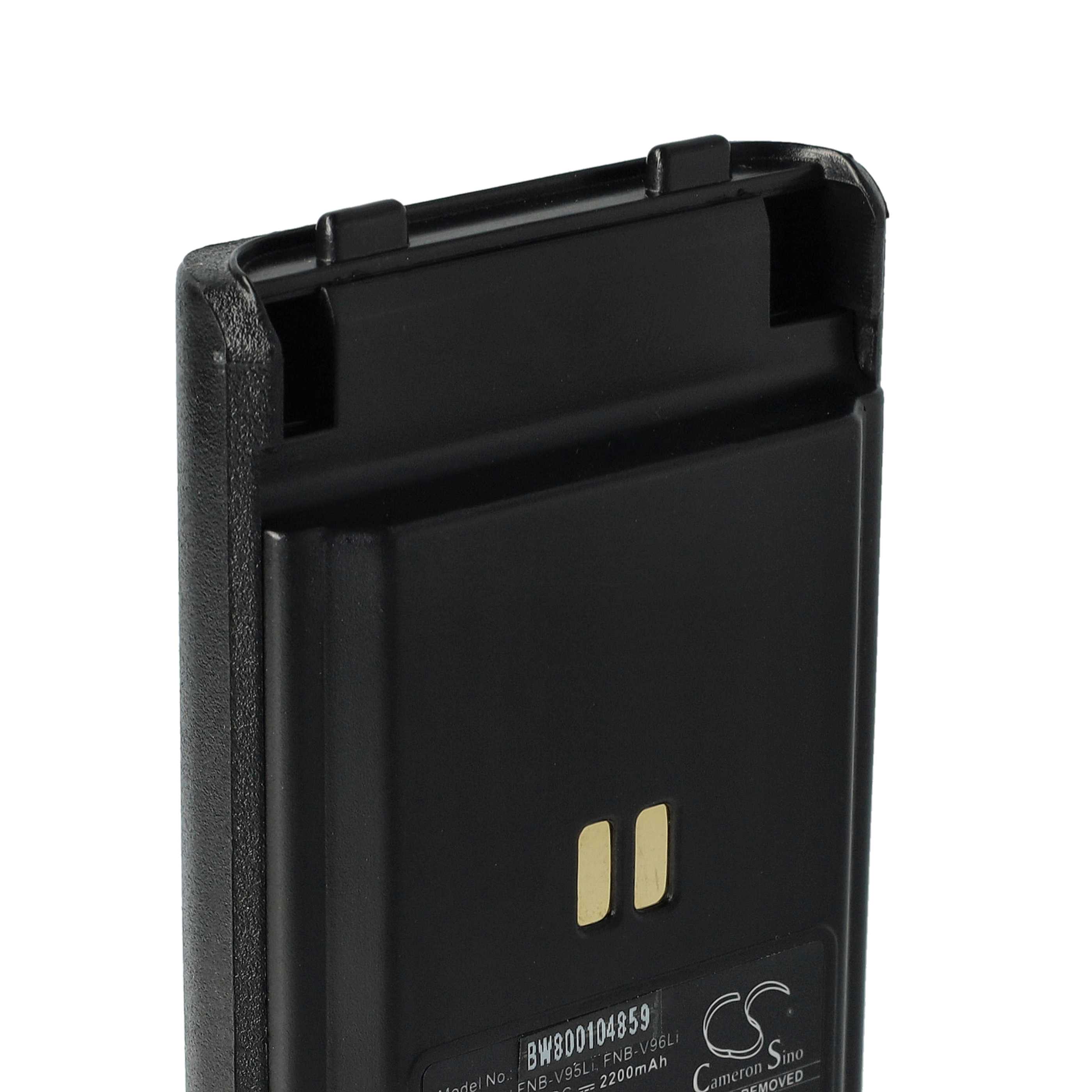 Radio 2x Battery replaces Vertex Yaesu FNB-V96, FNB-V95Li, FNB-V96Li, FNB-V95 - 2200 mAh 7.4 V Li-Ion