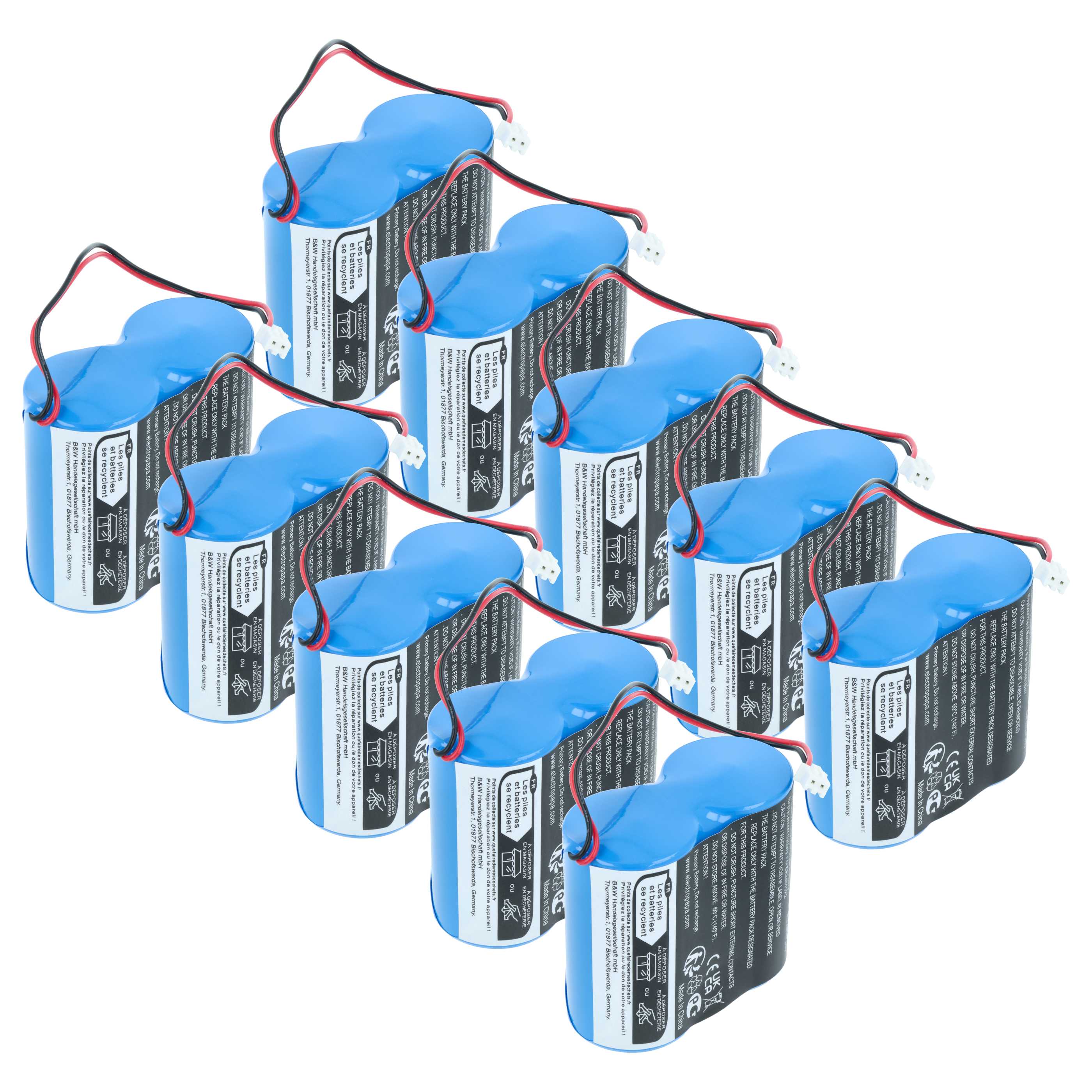 Messtechnik-Batterie (10 Stück) als Ersatz für Siemens E-1574 für Siemens - 27000mAh 3,6V Li-MnO2