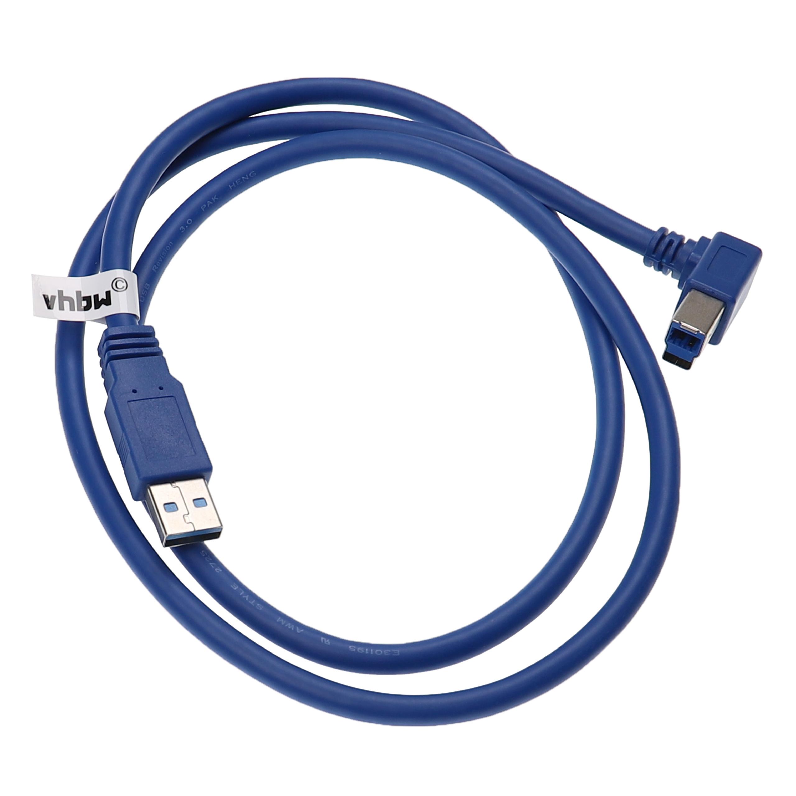 USB 3.0 Kabel Typ A auf Typ B - USB Datenkabel 1 m Blau