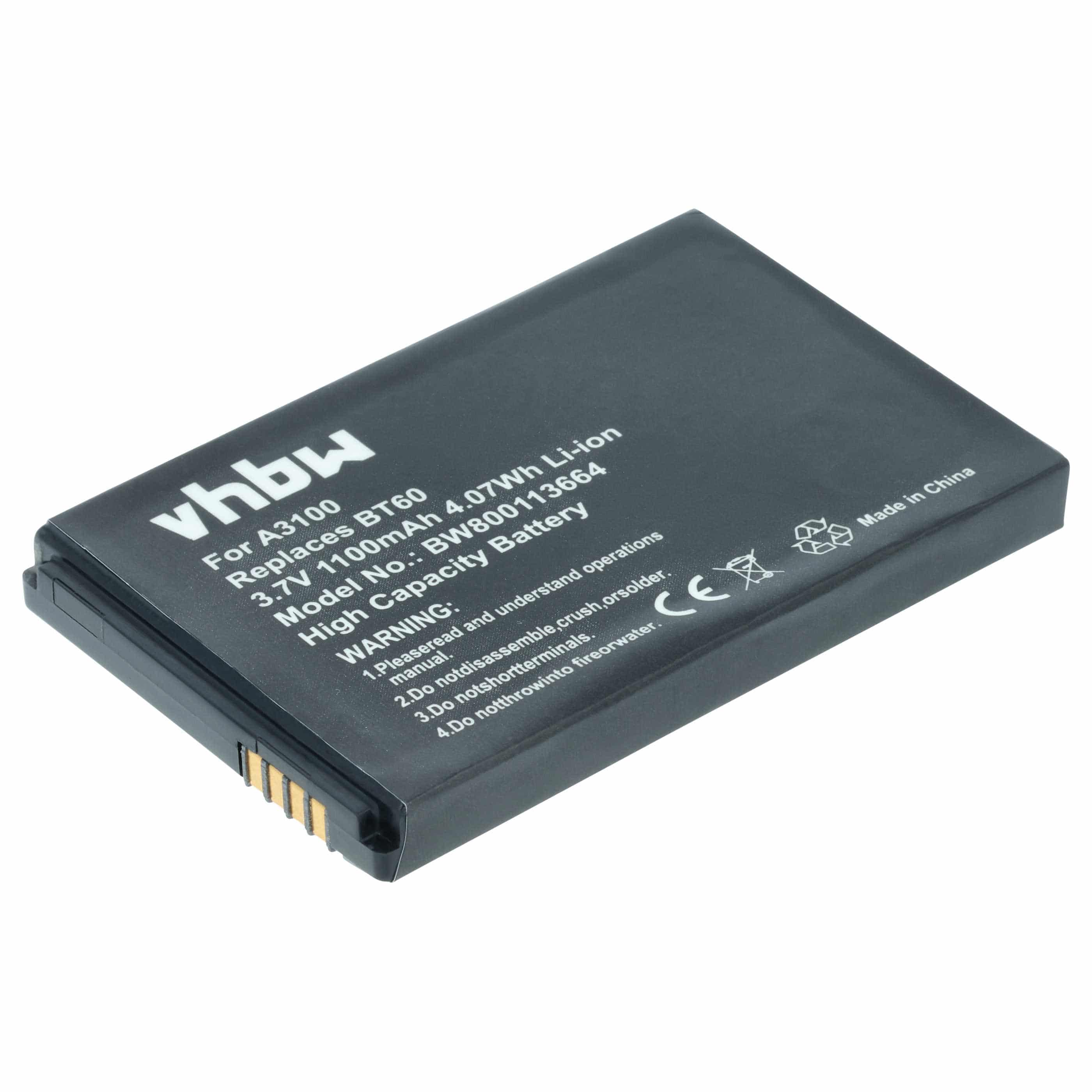 5x Akumulator do telefonu smartfona zamiennik Motorola BT90, HKLN4440B, BT110, BT60 - 1100 mAh 3,7 V Li-Ion