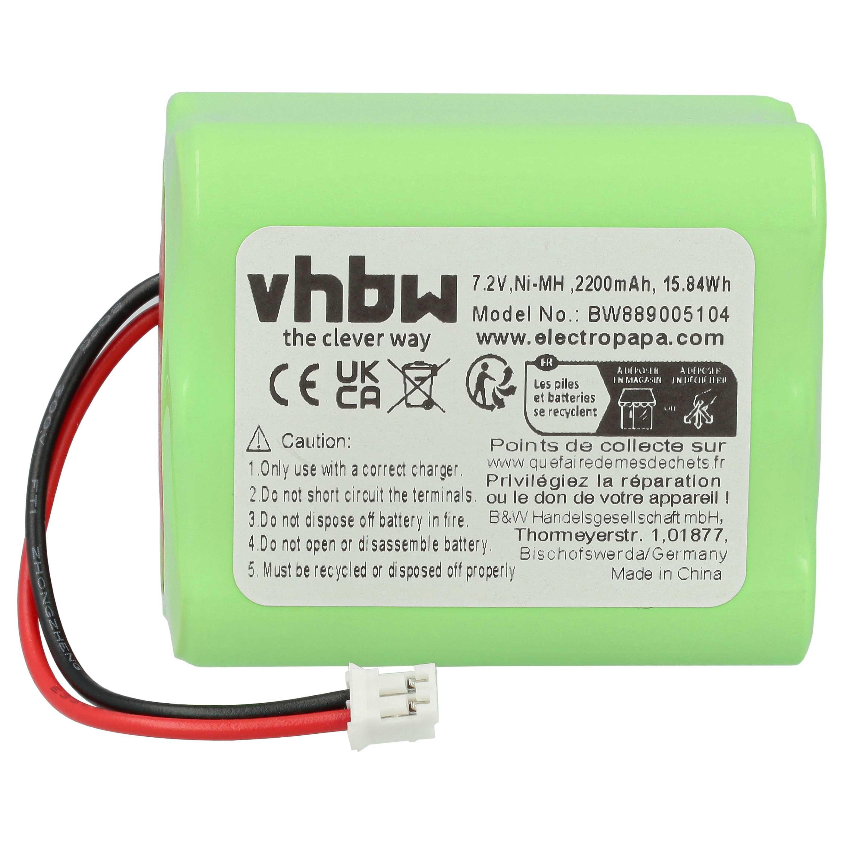 Batterie (4 pcs.)projecteur LED Ape Labs LightCan, LightCan SE, LightCan V2 - 2200mAh 7,2V NiMH
