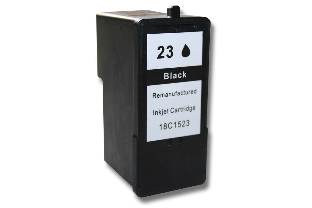 Cartucho tinta reemplaza Lexmark 18C1523, 23A, 23XL, 23 para impresora Lexmark - negro rellenado 25 ml