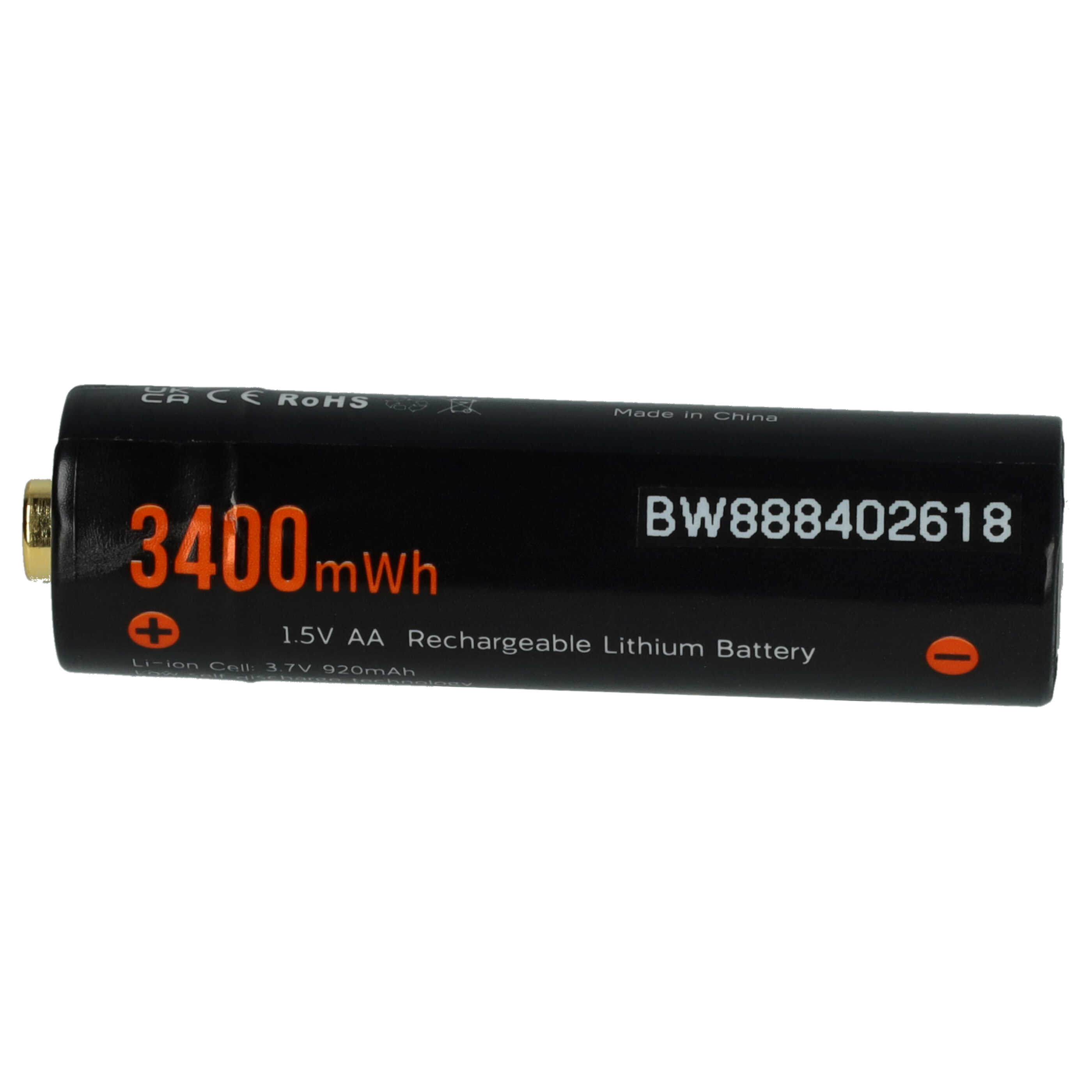 AA Mignon Batterie - 920mAh 3,7V Li-Ion