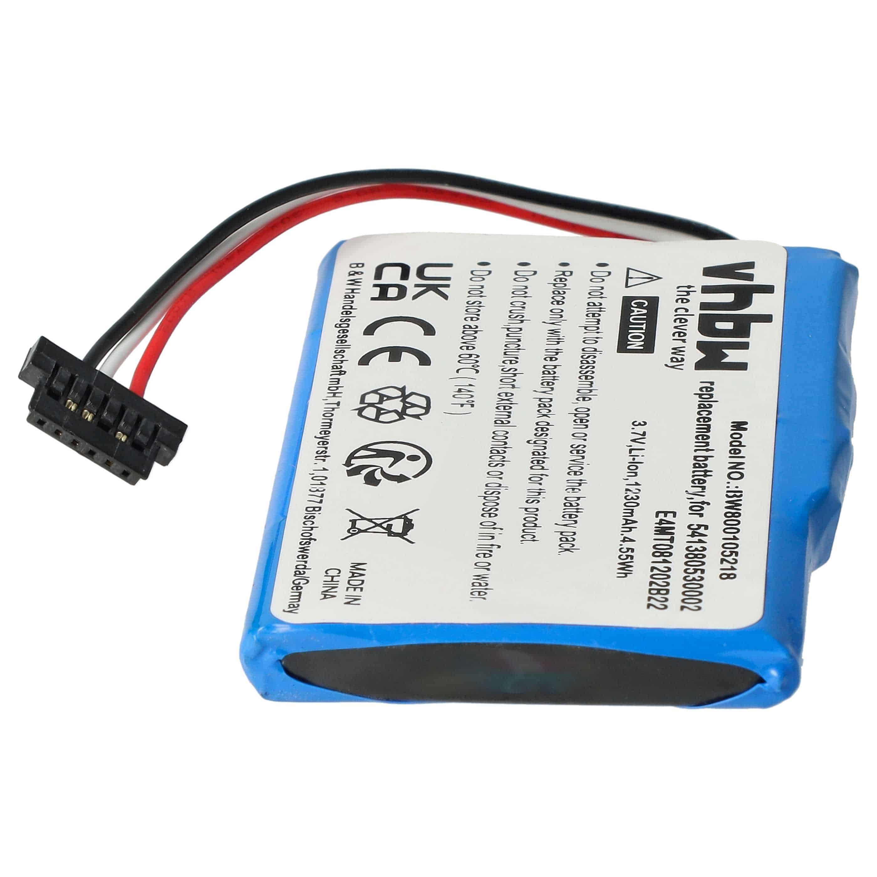 Akumulator do nawigacji GPS zamiennik Navigon 541380530002, BP/LP1200/11/B0001 MX - 1200 mAh 3,7 V Li-Ion