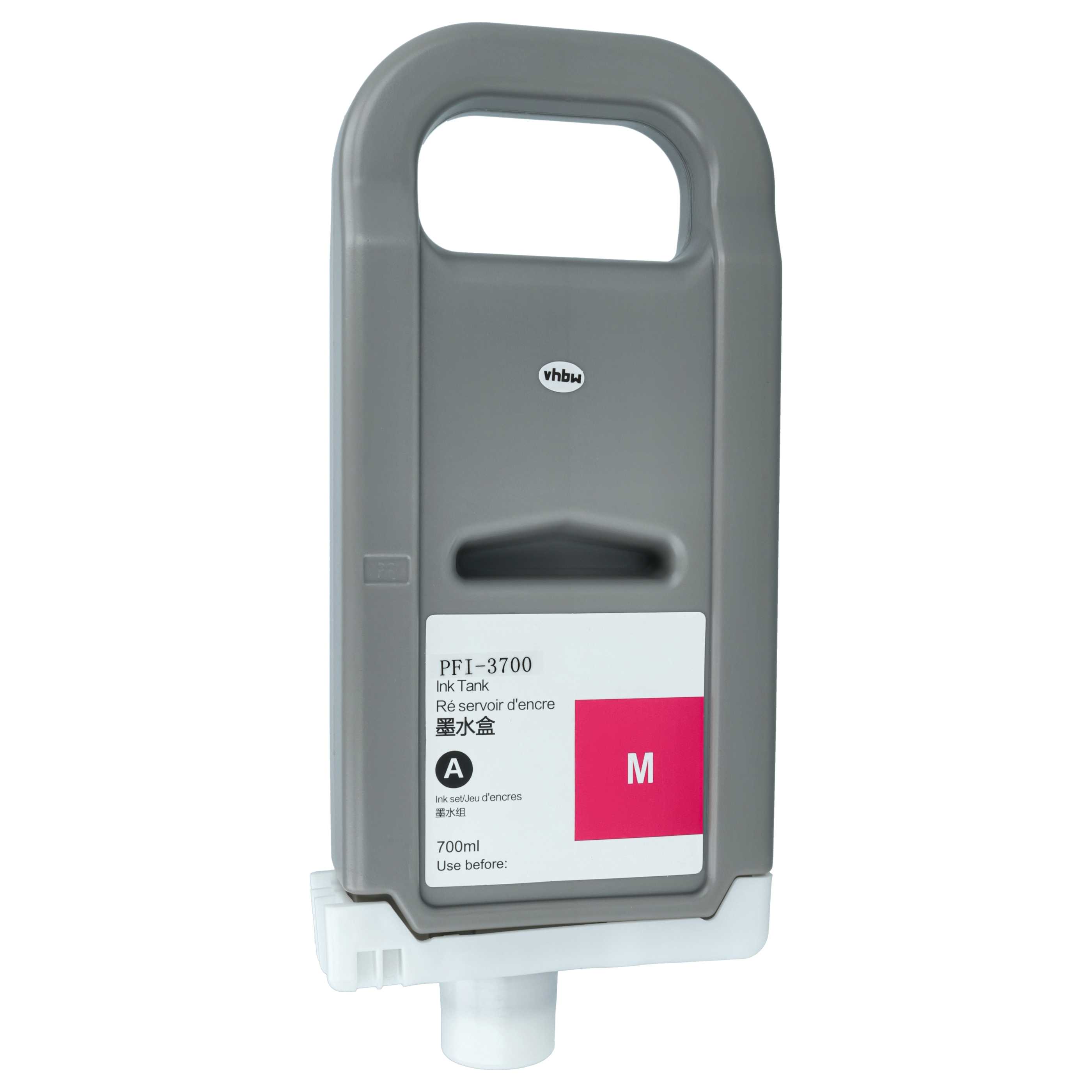 Ink Cartridge as Exchange for Canon PFI-3700 M for Canon Printer - Magenta 700 ml