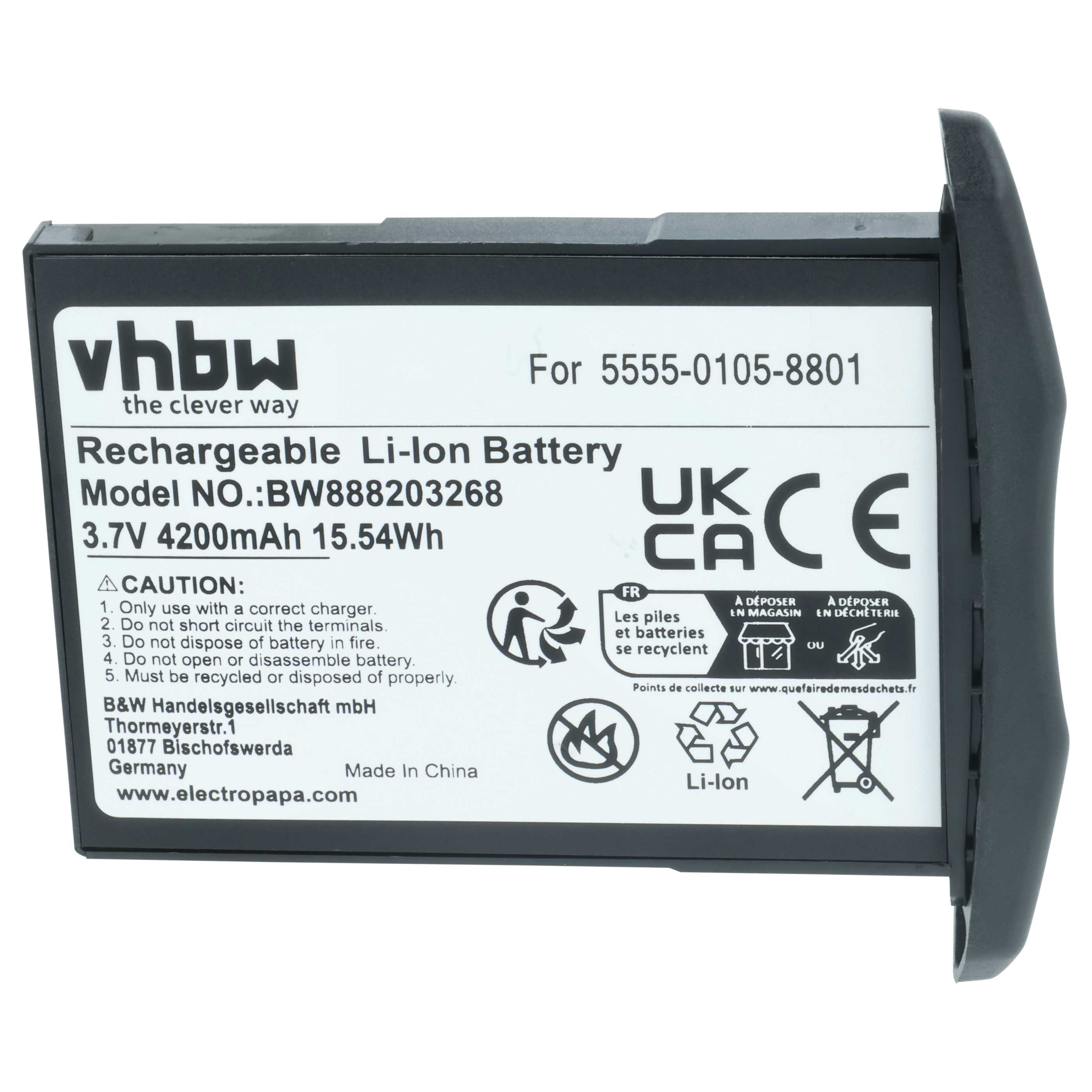 Akumulator do kolektora danych zamiennik NCR Orderman 5555-0105-8801 - 4200 mAh 3,7 V Li-Ion
