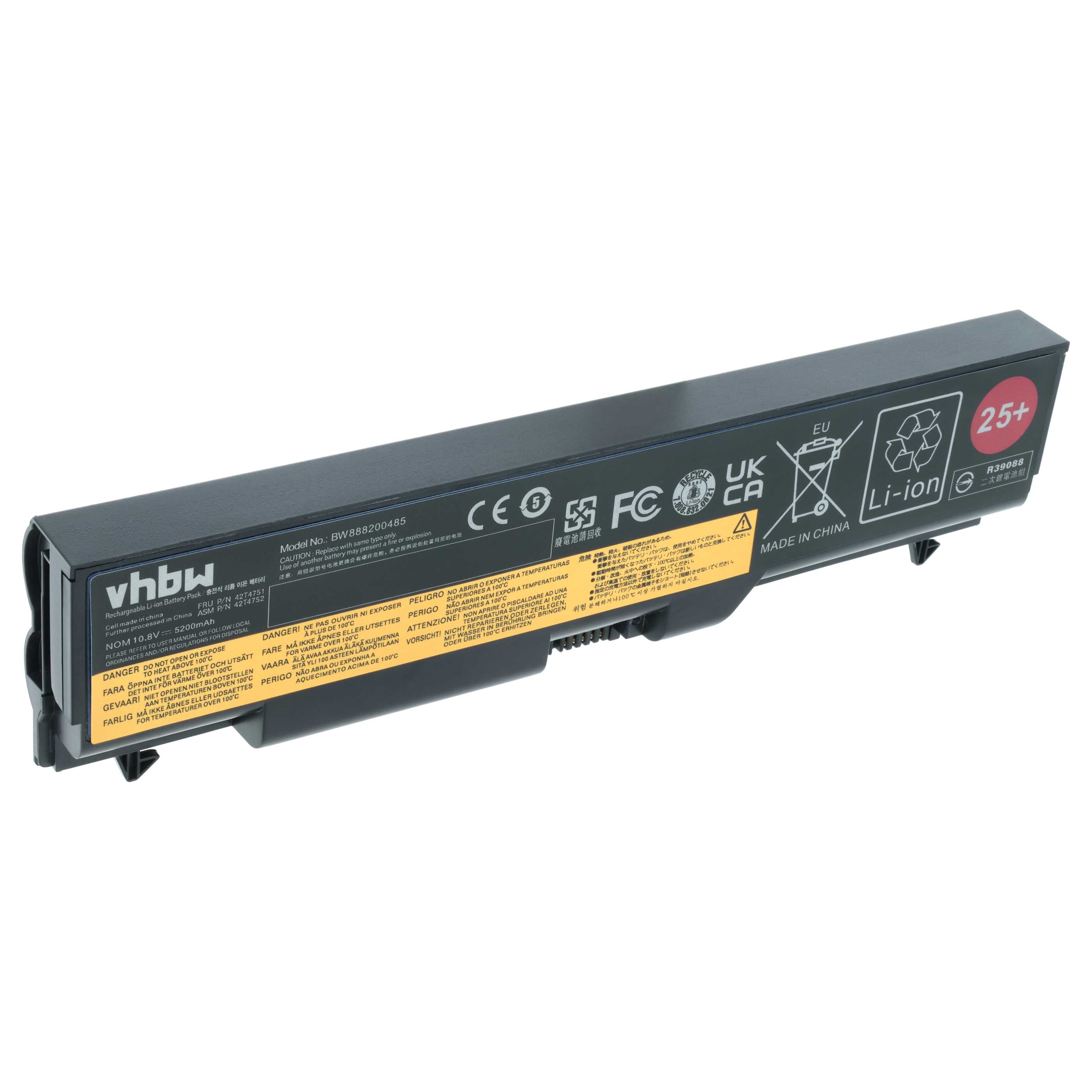 Akumulator do laptopa zamiennik Lenovo 42T4710, 42T4708, 42T4709, 42T4235 - 5200 mAh 10,8 V Li-Ion, czarny