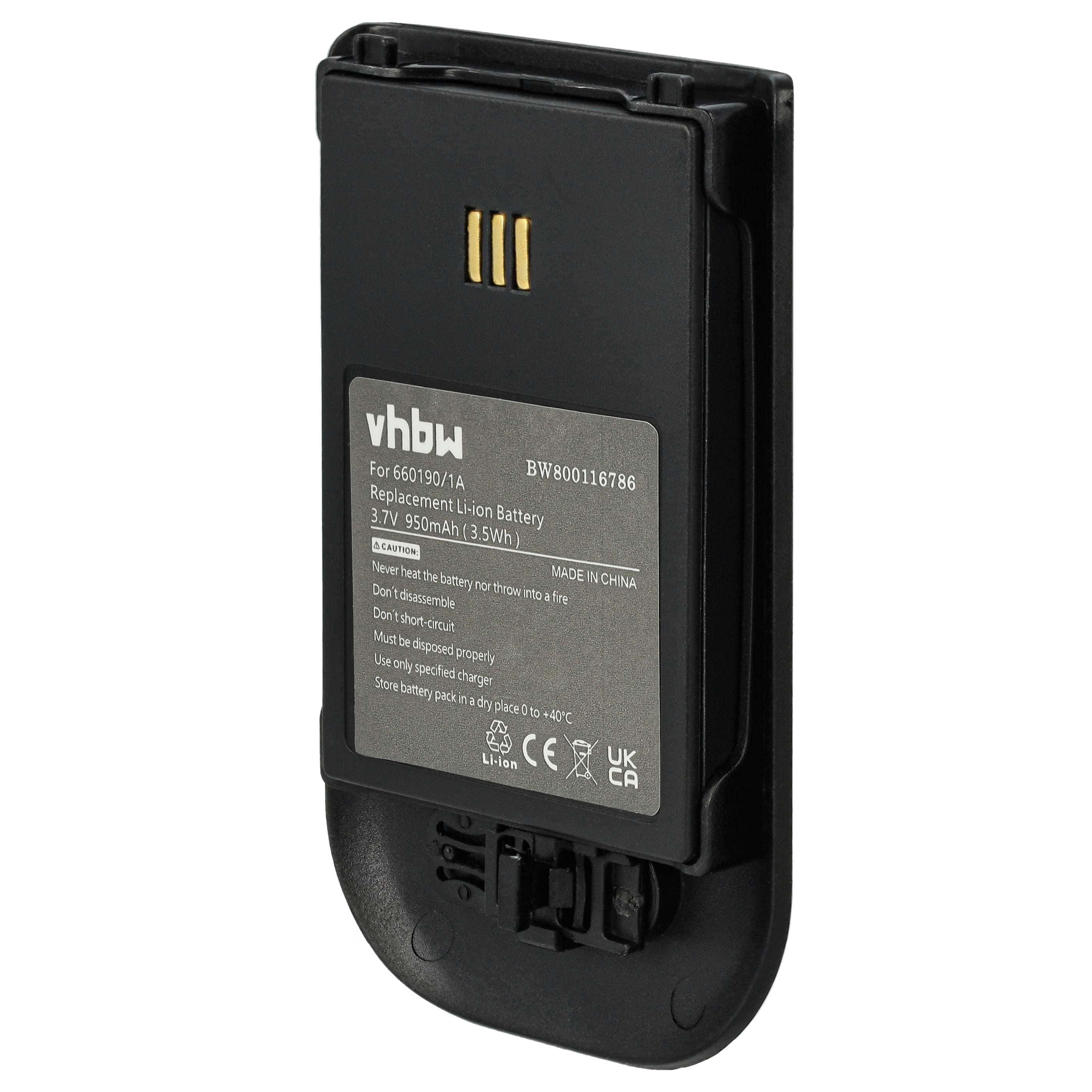 2x Batteries remplace Alcatel 3BN78404AA pour téléphone Ericsson - 930mAh 3,7V Li-ion