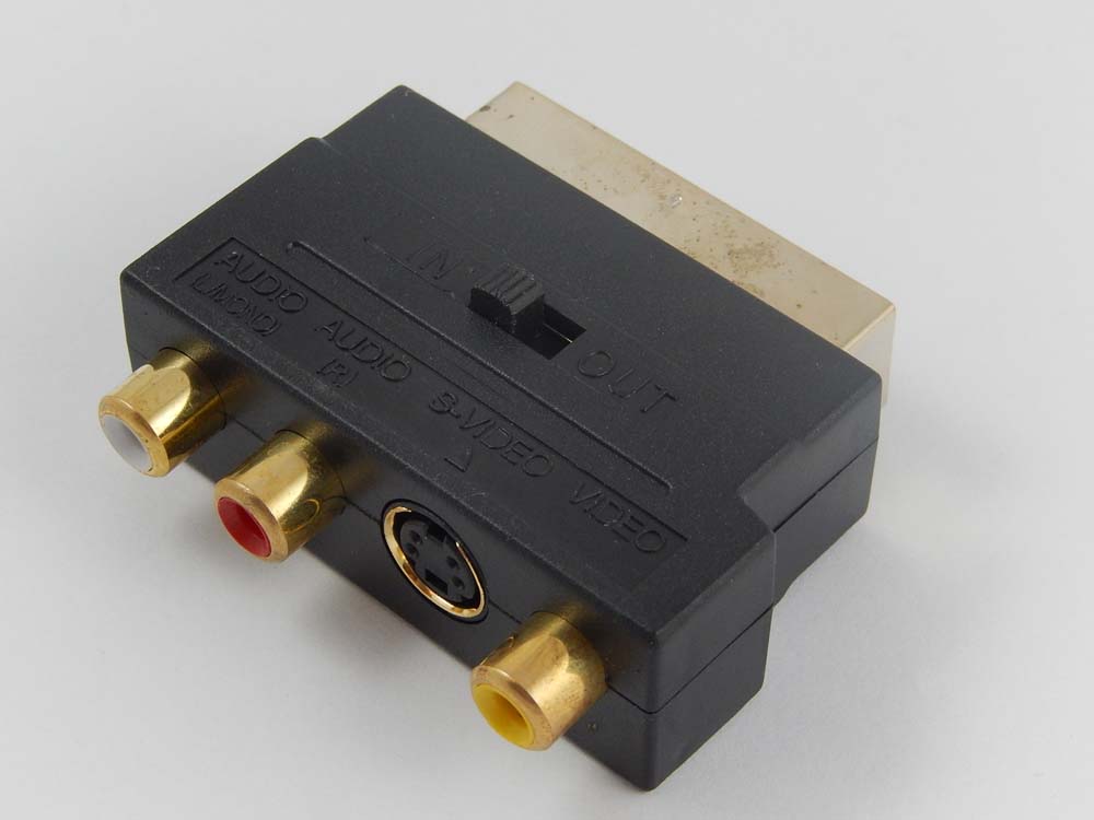 vhbw 3 RCA to Scart Adapter for Connecting Systems with Cinch Connector to RCA Devices - AV Audio Video Conver