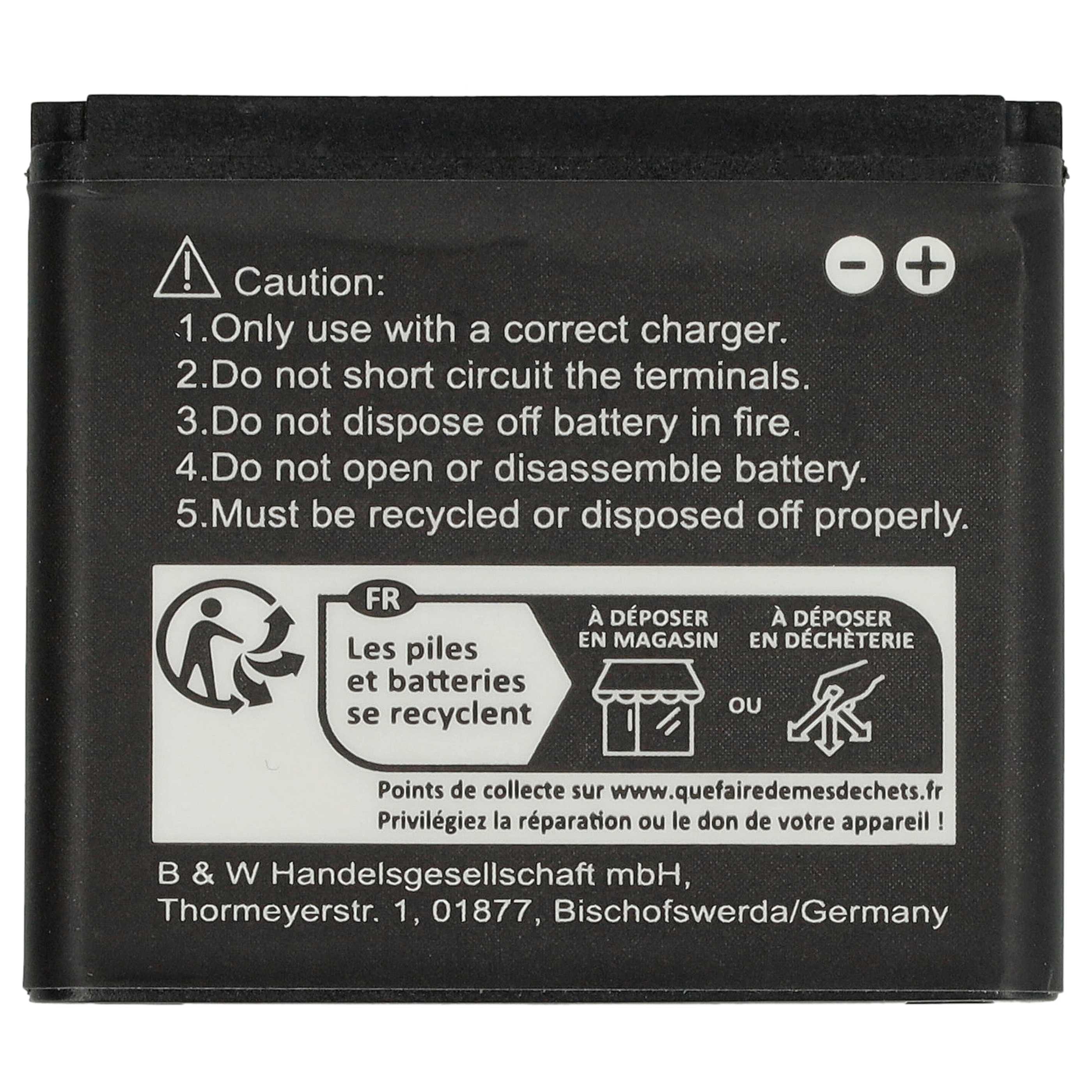 Batteria sostituisce Nokia BP-6x per cellulare - 700mAh 3,7V Li-Ion 