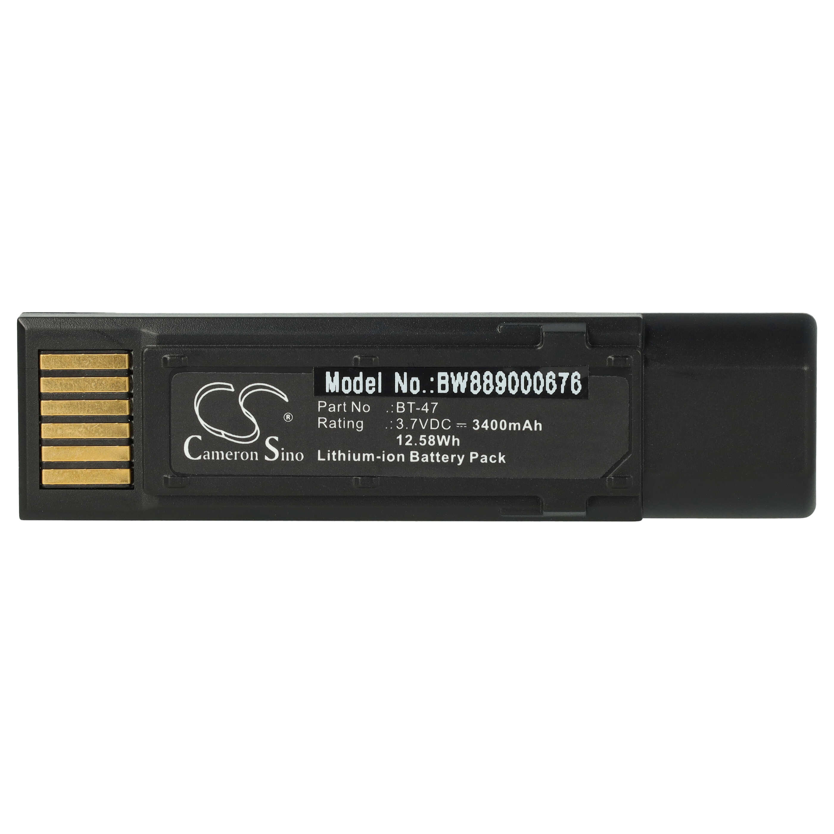 Barcode Scanner POS Battery Replacement for Datalogic 128004721, BT-47, RBP-GM45 - 3400mAh 3.7V Li-Ion