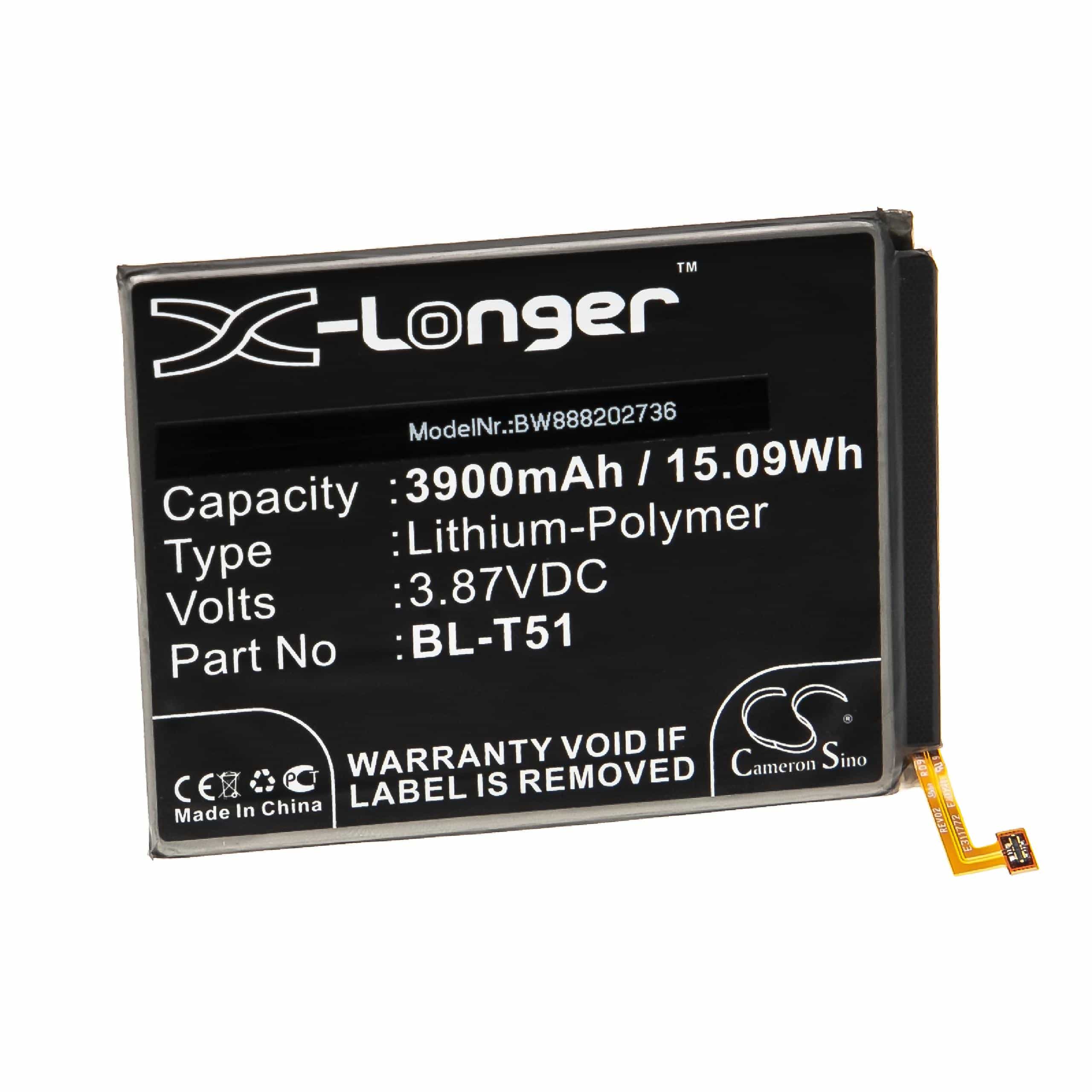 Batteria sostituisce LG EAC64788701, BL-T51 per cellulare LG - 3900mAh 3,87V Li-Poly