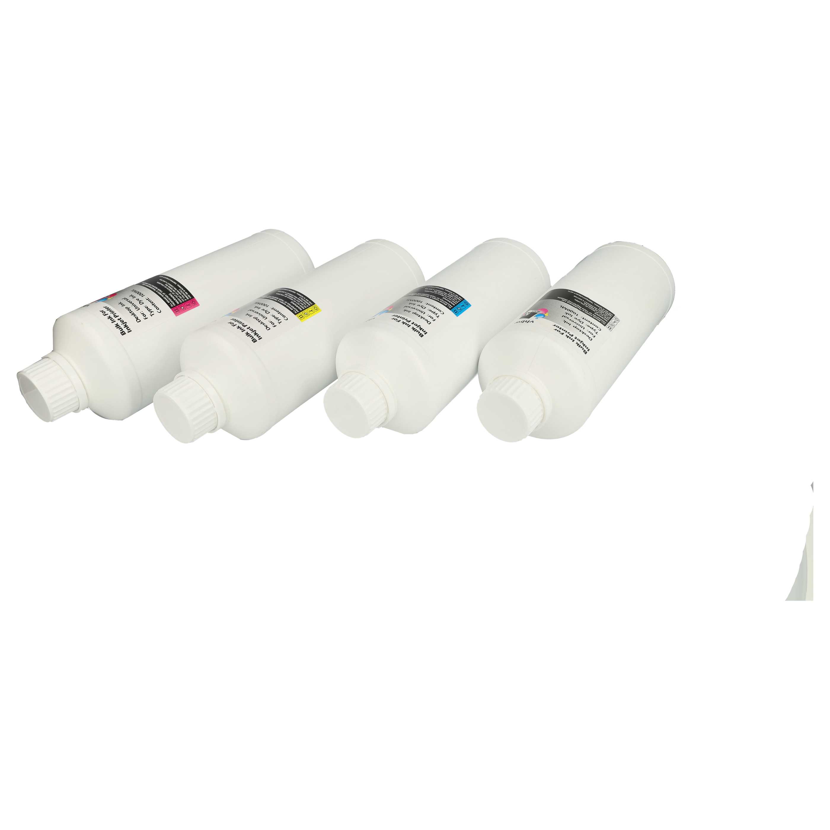 4x Refill Ink Multi-Coloured suitable for , Canon HP Printer etc., 1000 ml